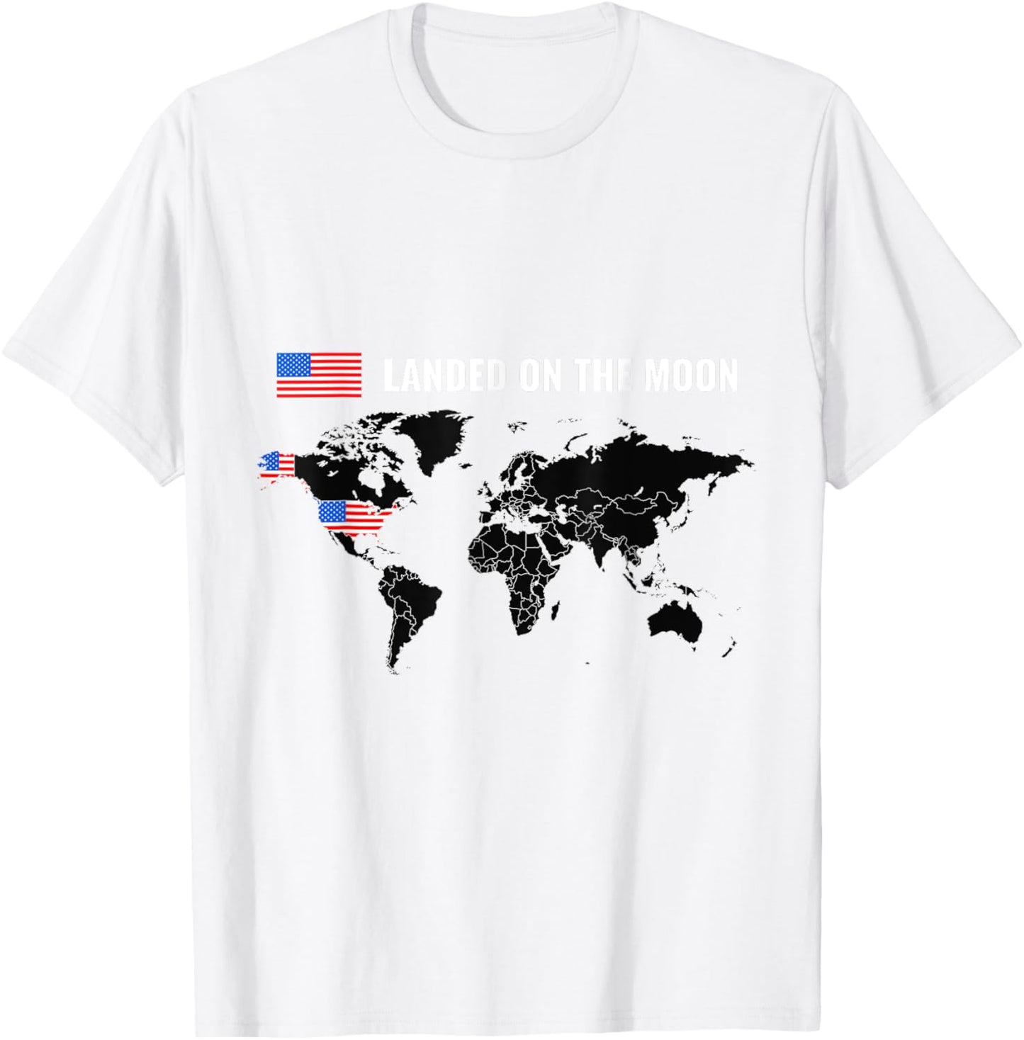 Landed On The Moon Usa Pride Design Liberty Emblem