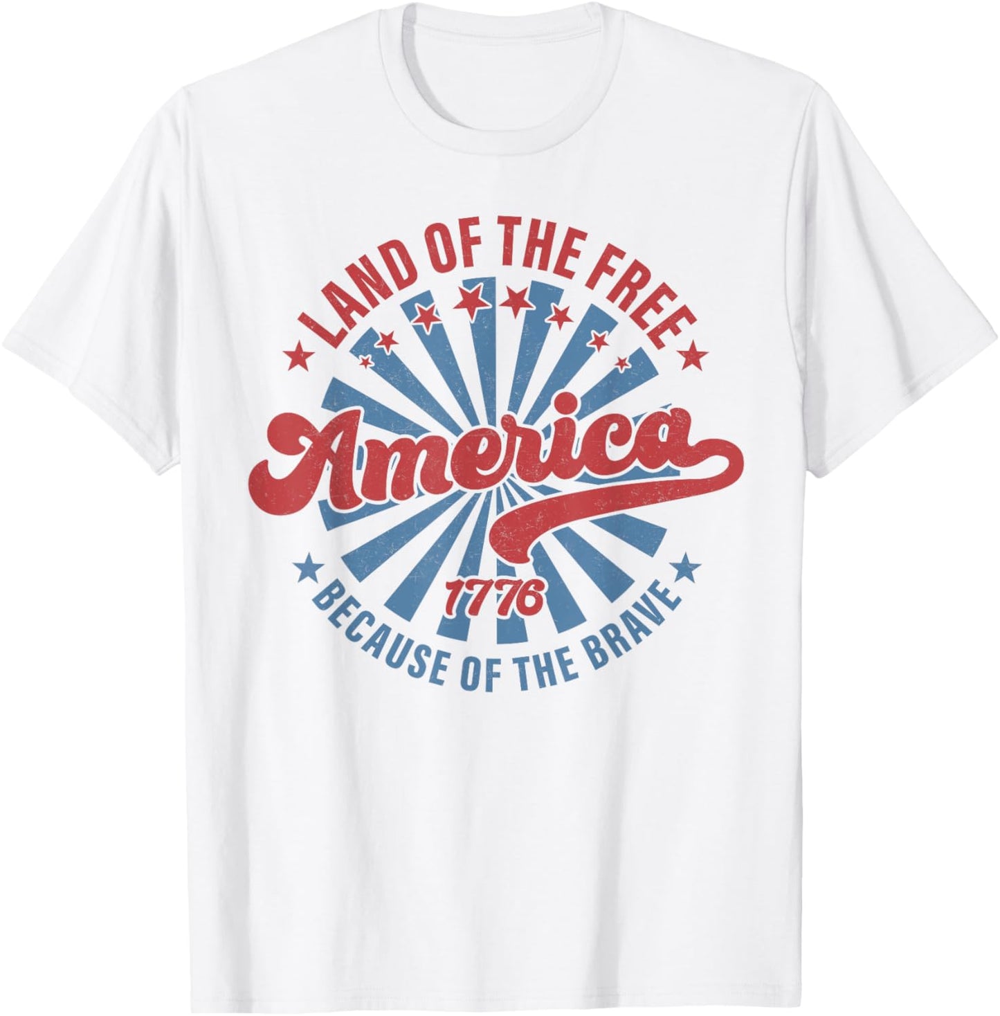 Land Of The Free Because Of The Brave Retro Preppy America