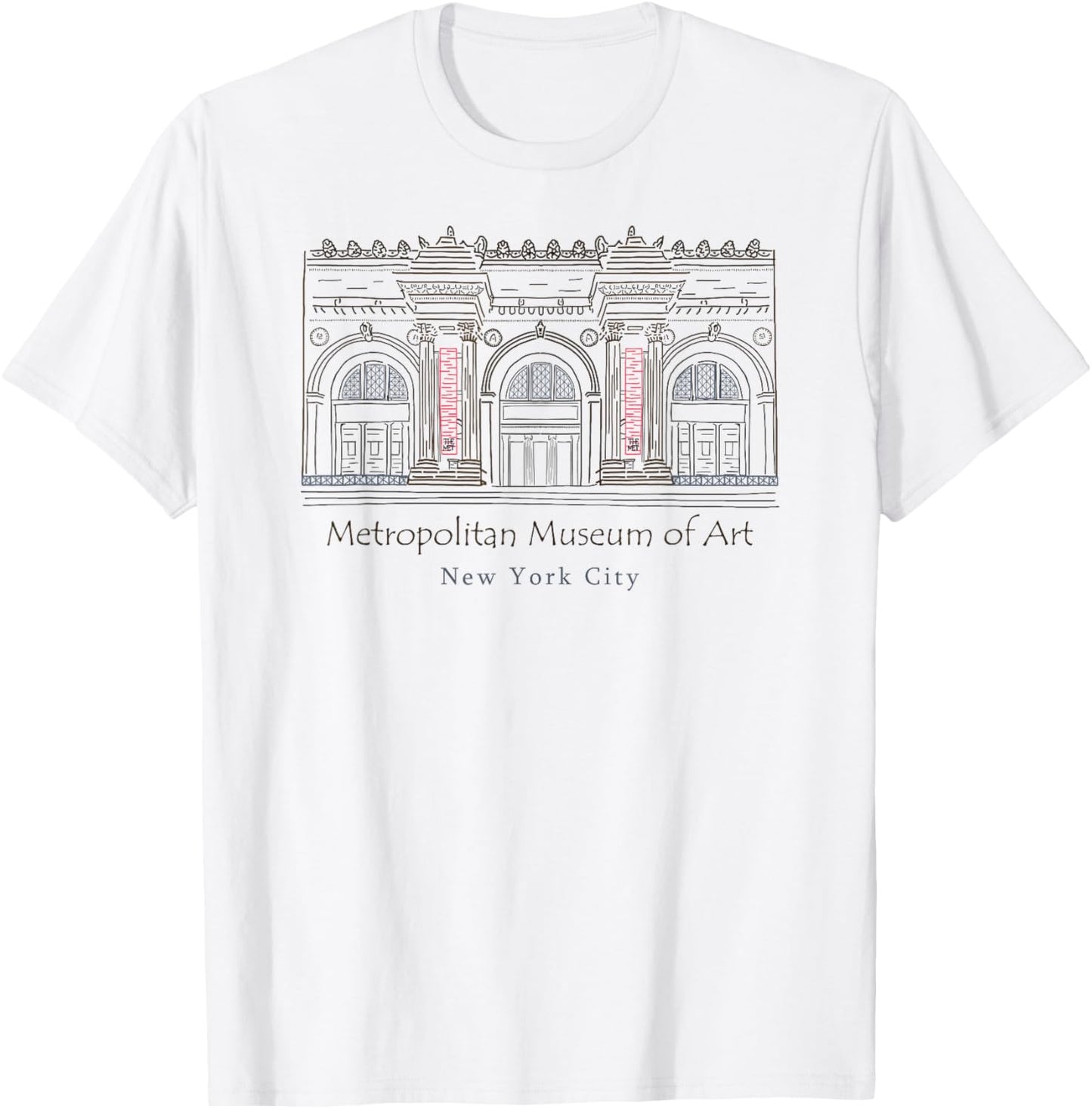 New York City Metropolitan Museum Of Art Usa Hand Drawing
