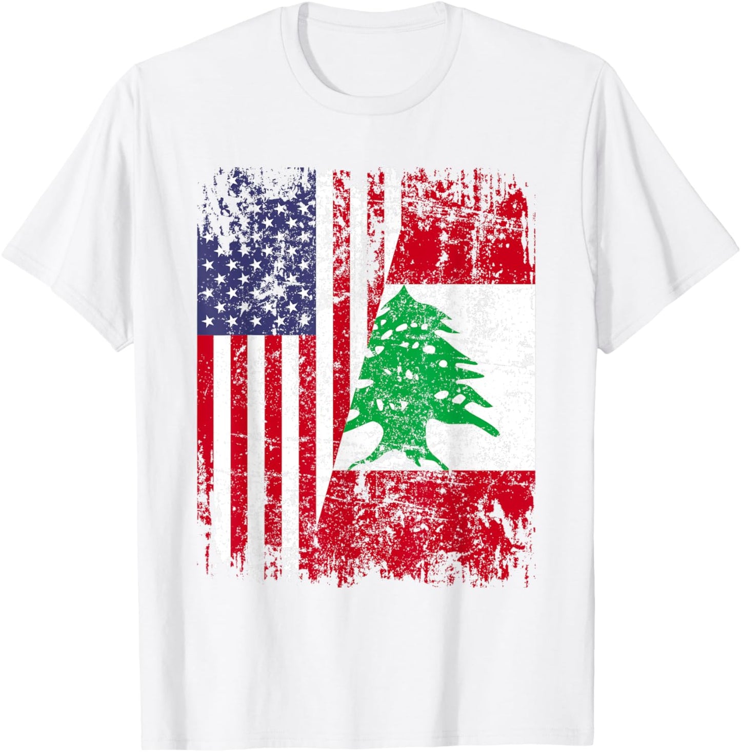 Lebanese Roots Half American Flag Lebanon