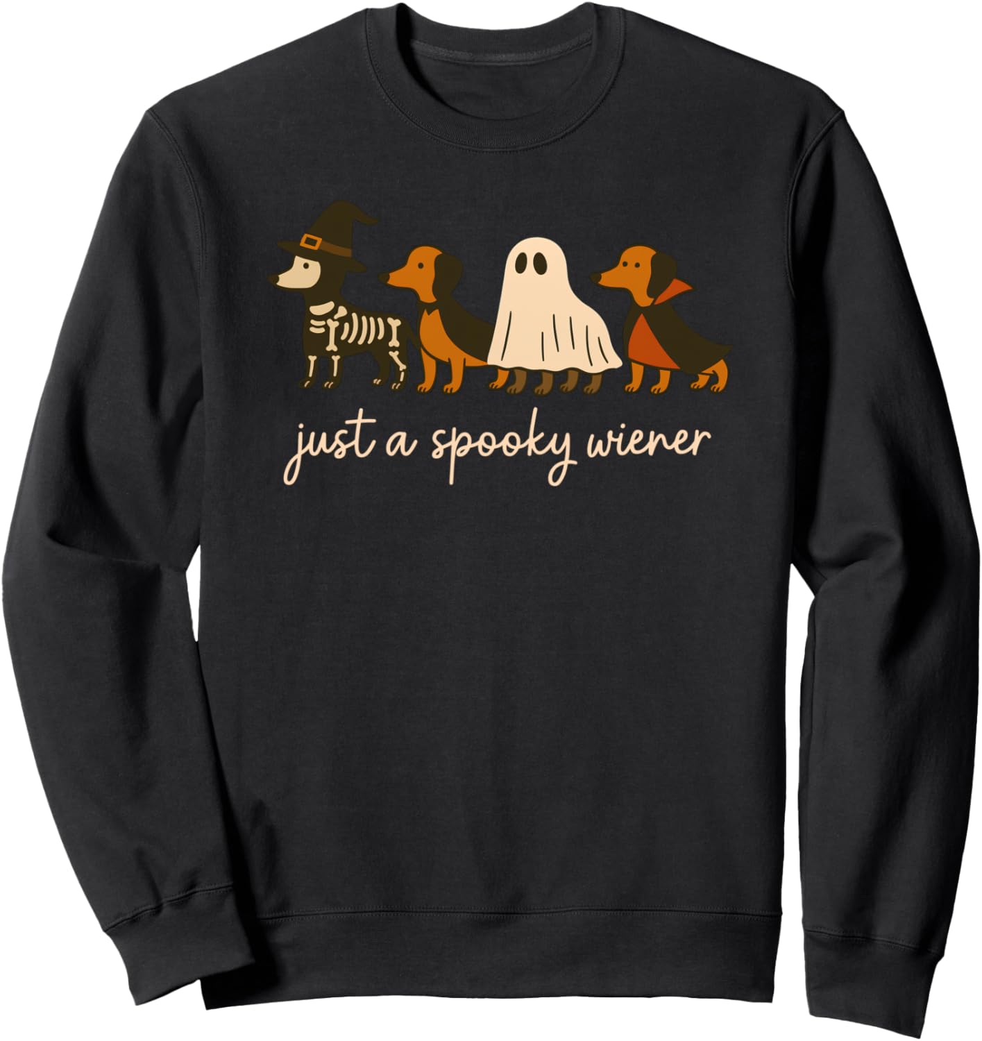 Dachshund Halloween, Funny Spooky Wiener, Dachshund Mom Sweatshirt