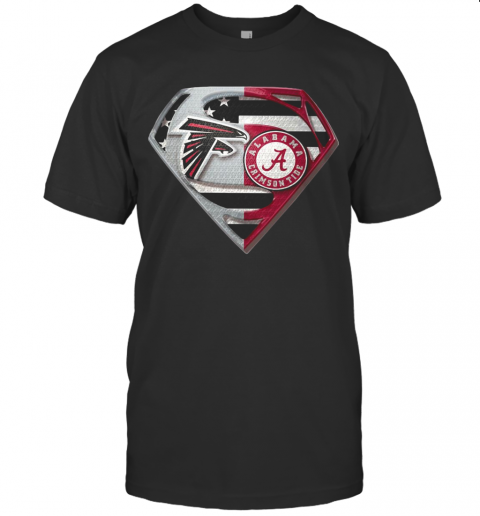 Atlanta Falcons And Alabama Crimson Tide Superman T Shirt