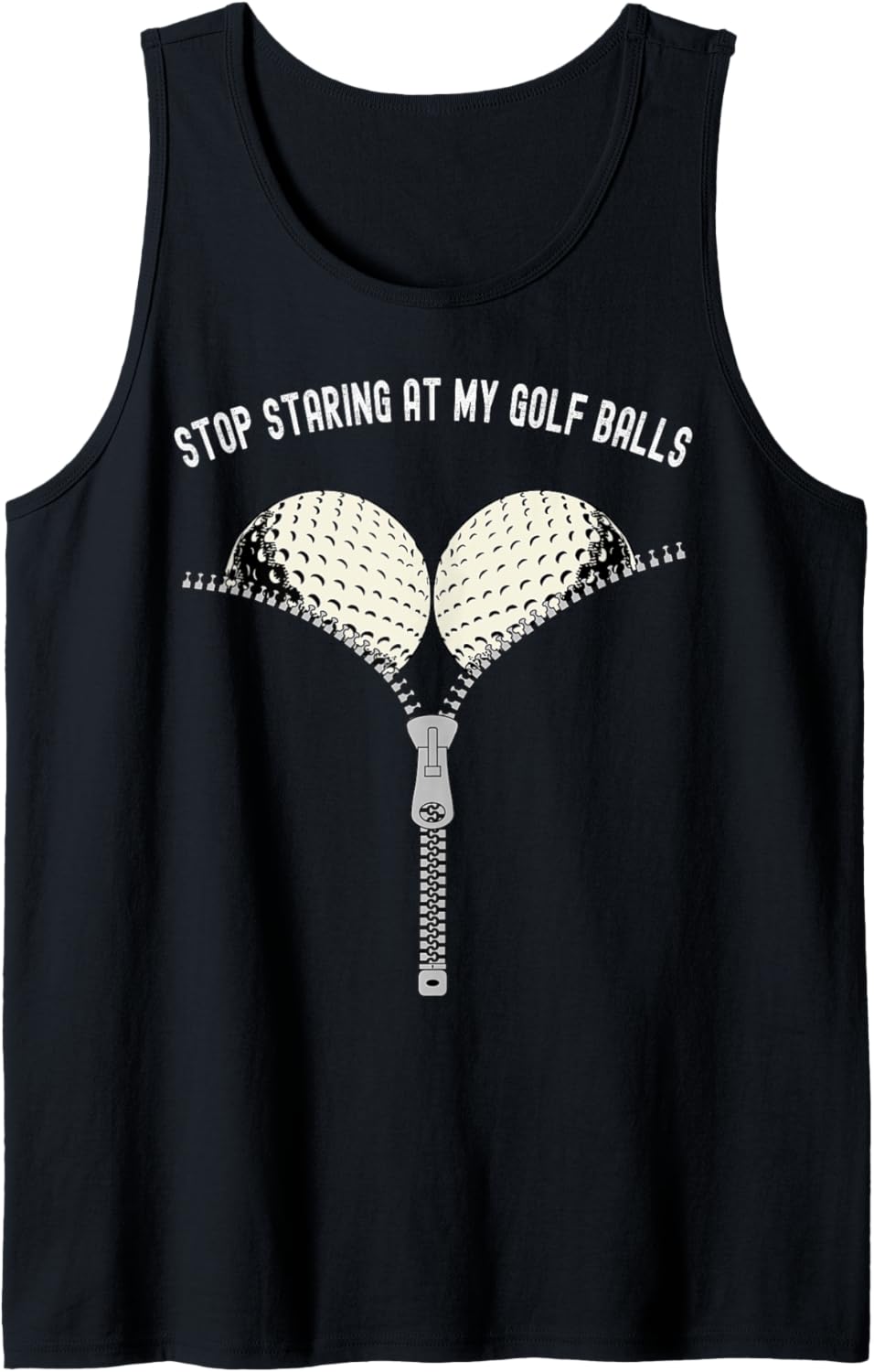 Funny Womens Golf Stop Staring At My Golf Balls Golfing Gift Tank Top