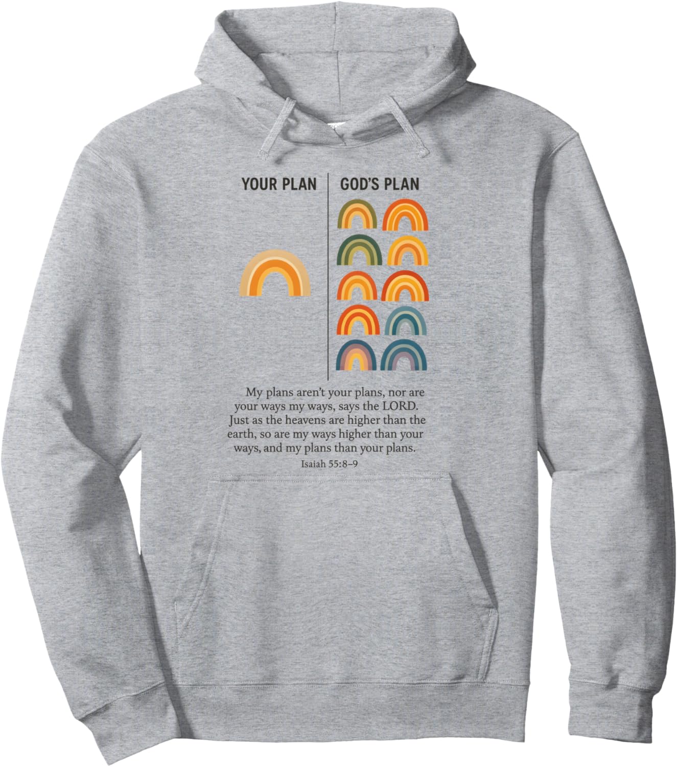 Your Plan And God's Plan Isaiah Bible Verse Faith Jesus Pullover Hoodie