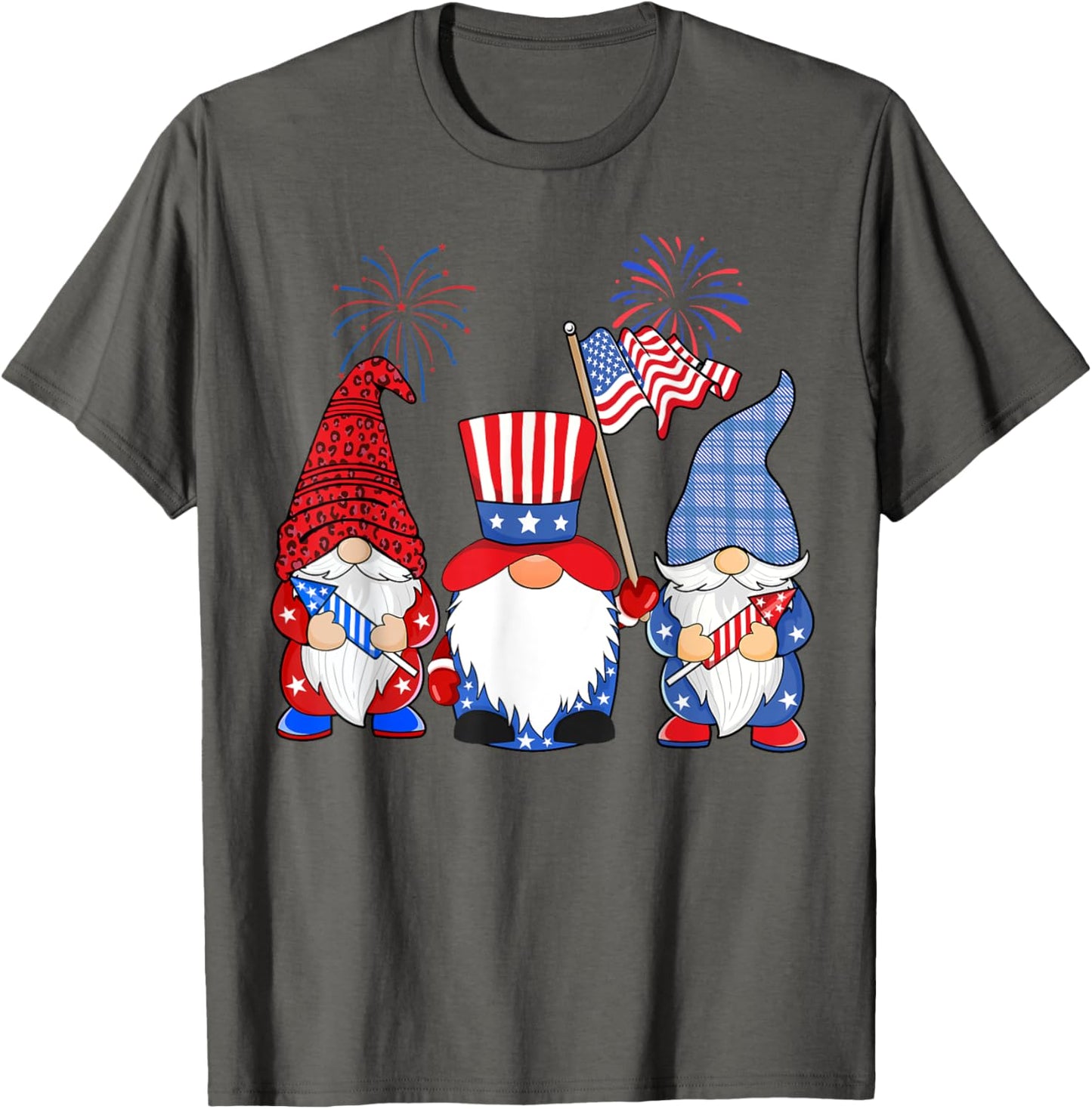 4Th Of July Leopard Gnomes Firework Usa American Women