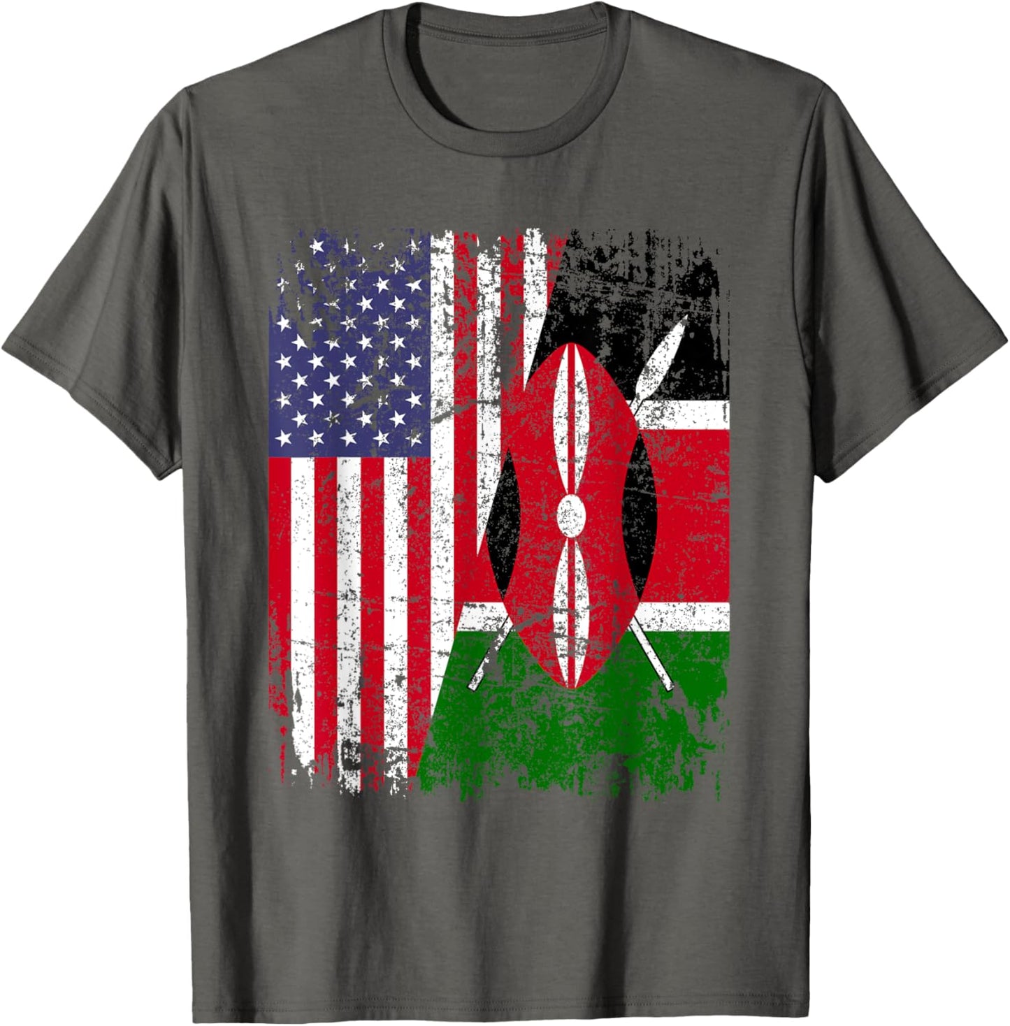 Kenyan Roots Half American Flag Kenya