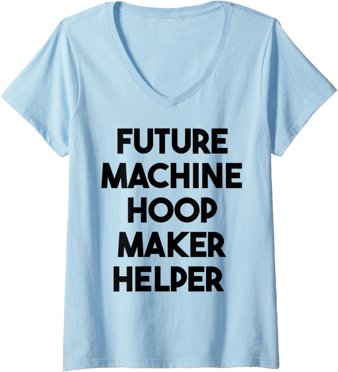 Womens Future Machine Hoop Maker Helper V-Neck