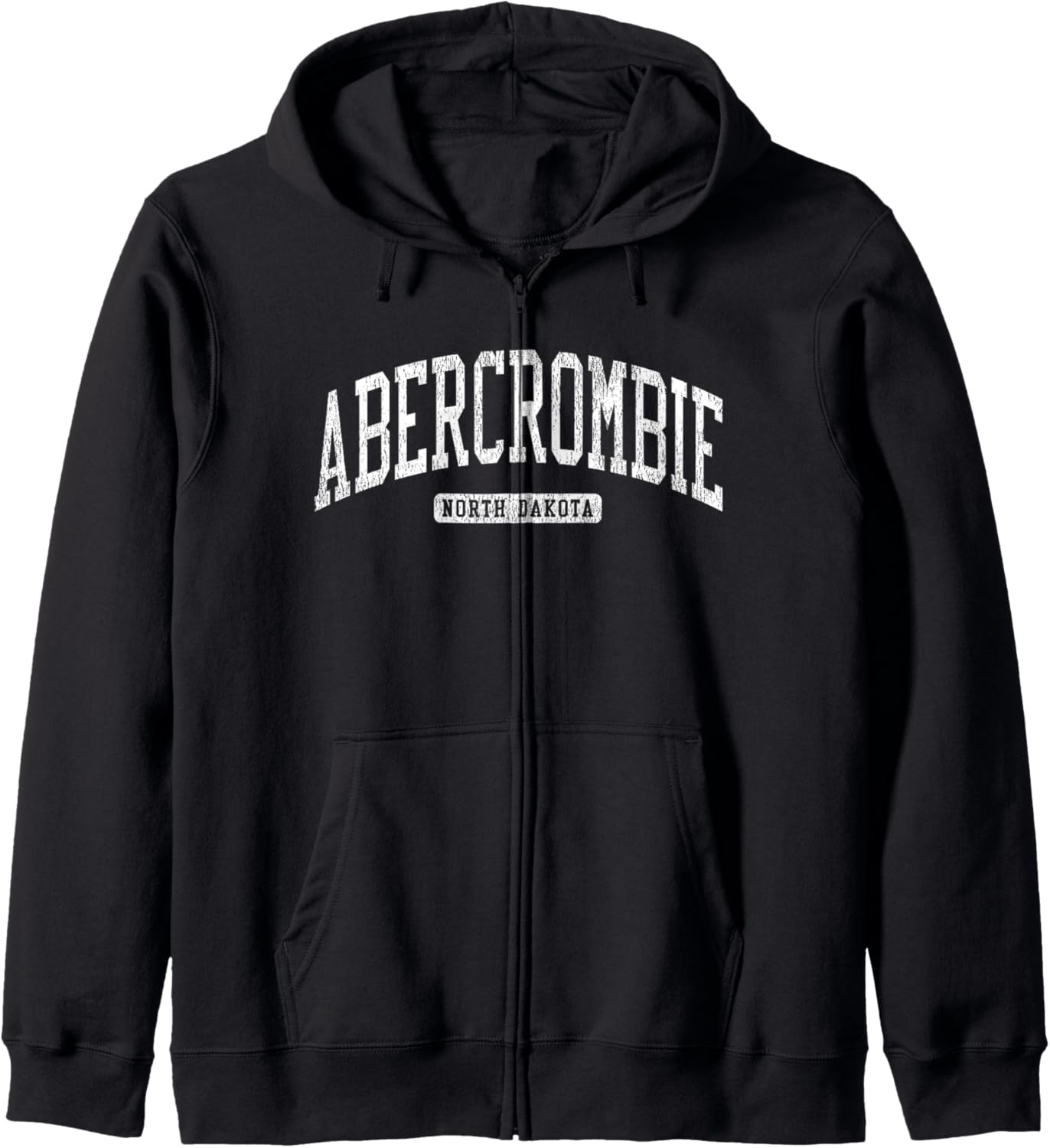 Abercrombie North Dakota ND JS03 College University Style Zip Hoodie