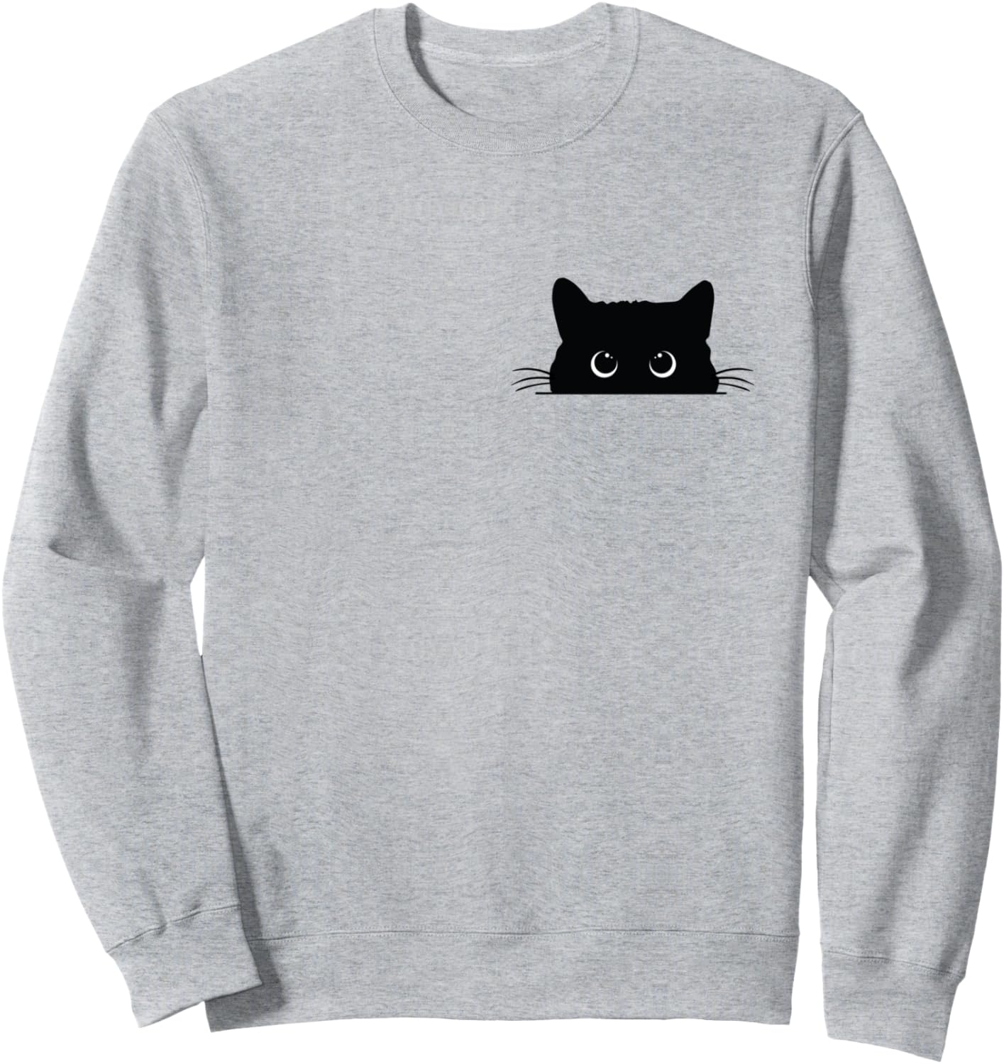 Cute Black Cat Peeking Halloween Spooky Season Fall Women Sweatshirt
