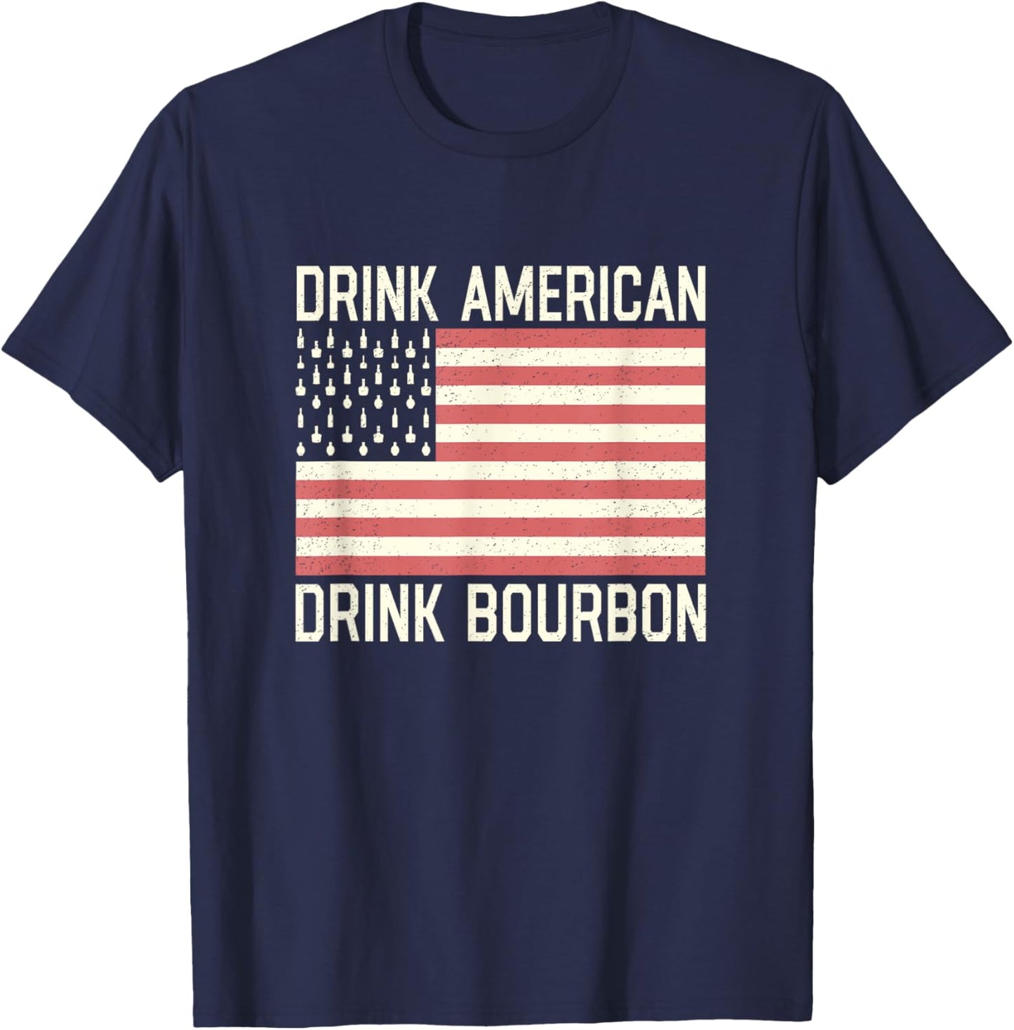 Drink American Bourbon Bottles American Usa Flag