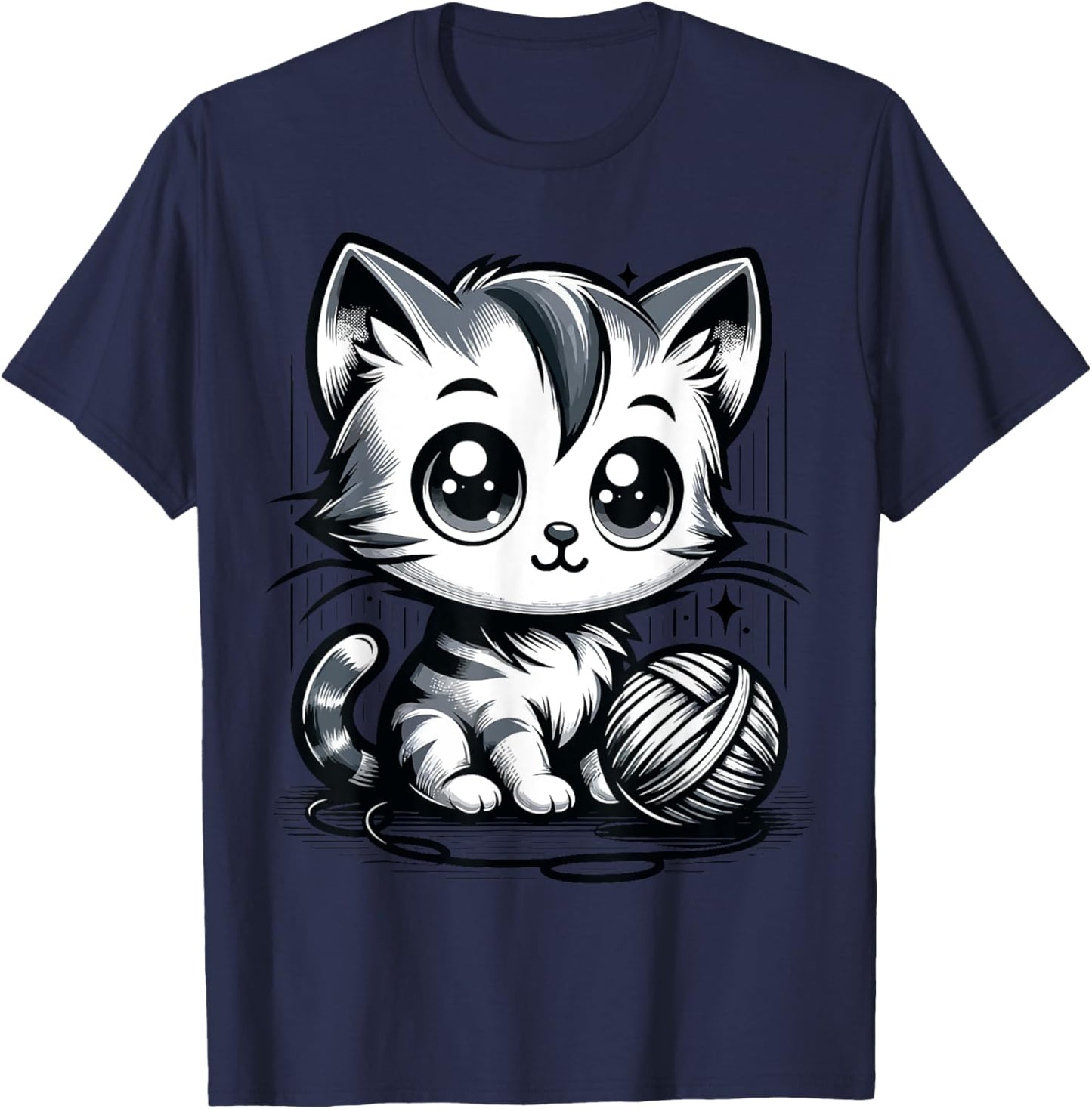 Cute Kitten Playing With Yarn