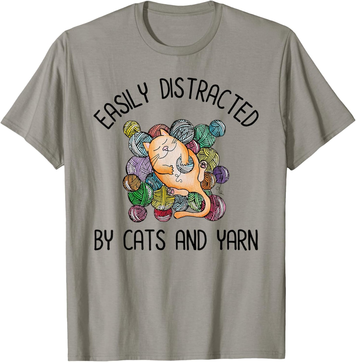 Easily Distracted By Cats And Yarn Cute Yarn & Cat Lover