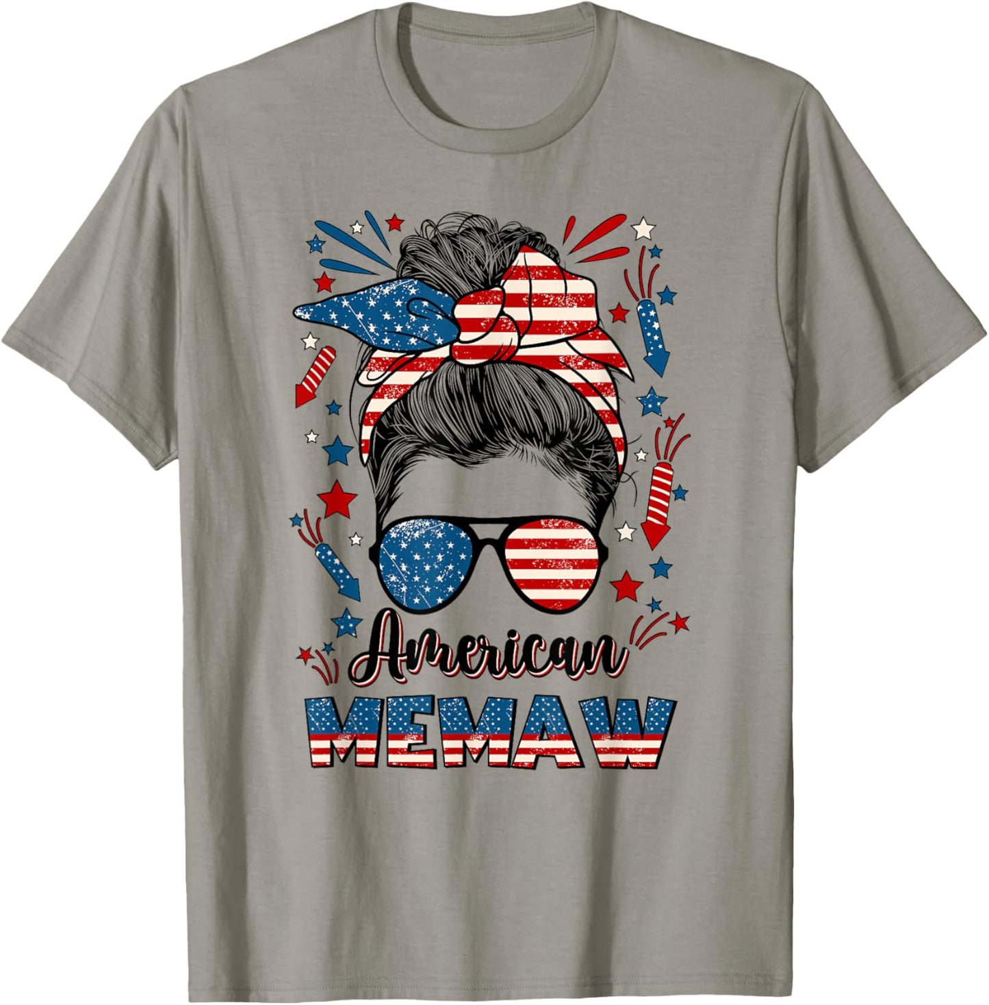 4Th Of July Memaw Grandma American Flag Memaw Grandmother