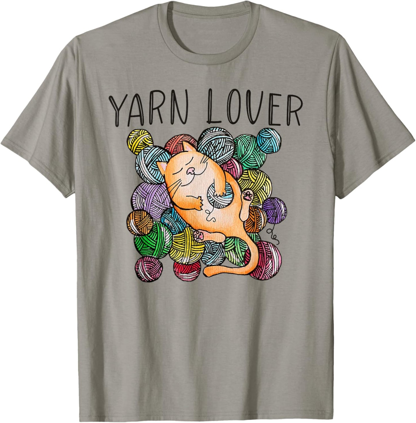 Adorable Knitting and Crochet Happy Cat Yarn Lovers Men Women Girls Kids