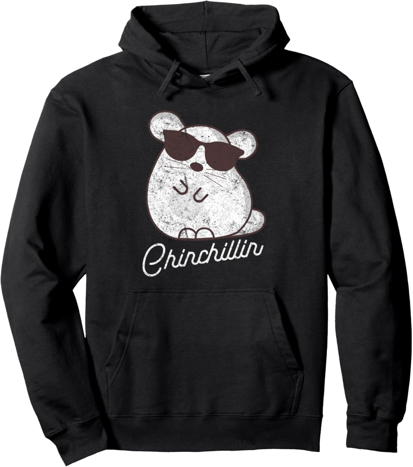 Chinchillin' Cute Pet Vintage Small Animal Funny Chinchilla Pullover Hoodie
