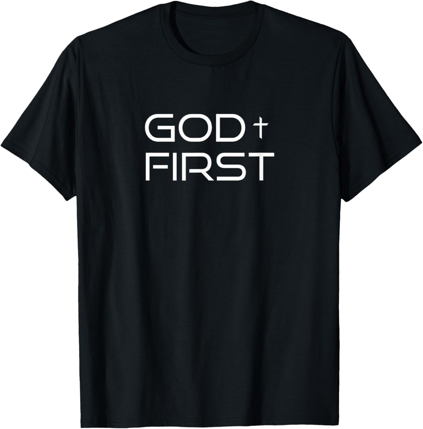 God's Kingdom Clothing & Apparel Unisex Adults Black Modern Classic Fit Crew Collar Crew Neck Short Sleeve