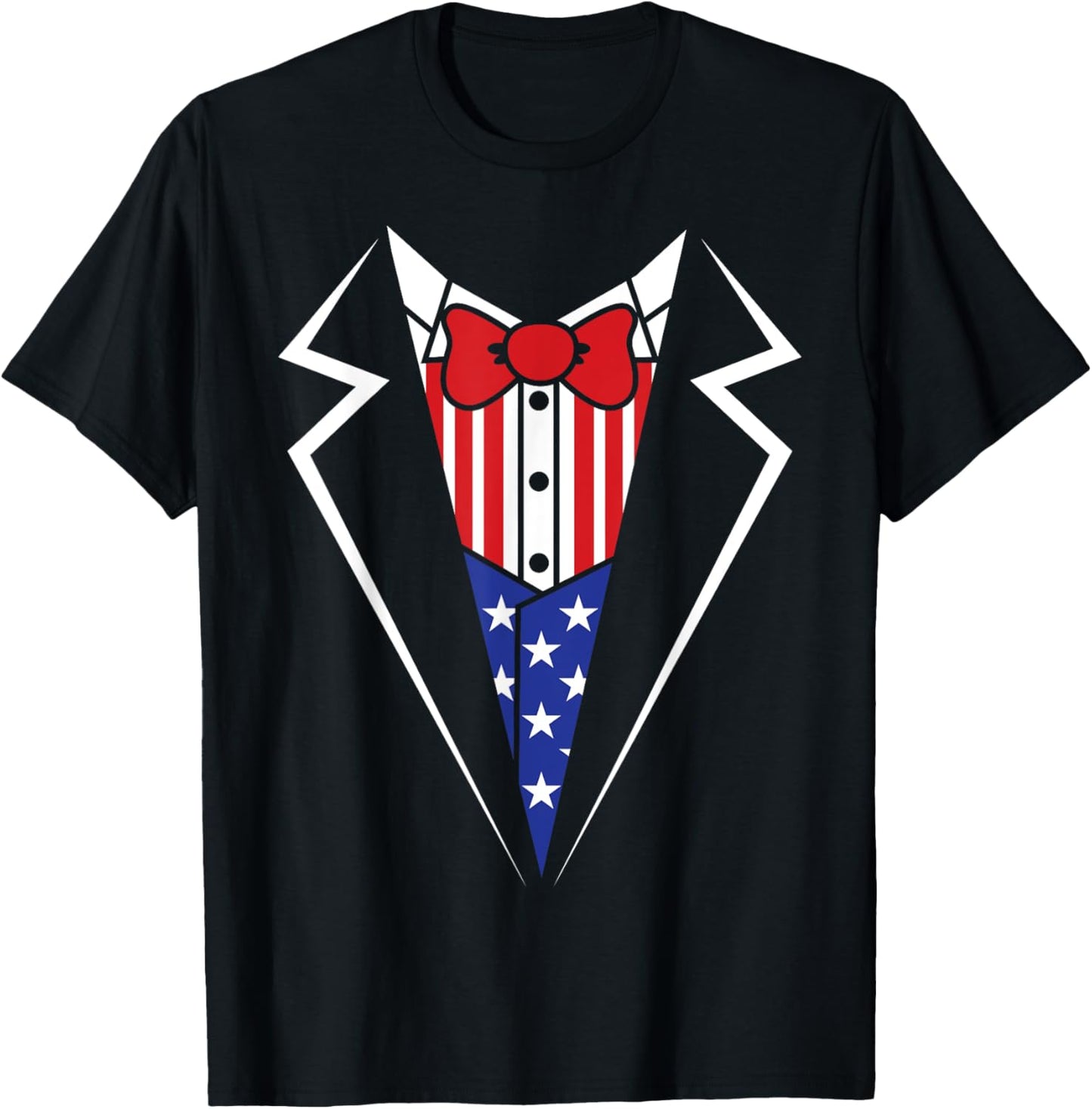 American Flag Tuxedo Bow Tie 4Th Of July Usa Merica Gift