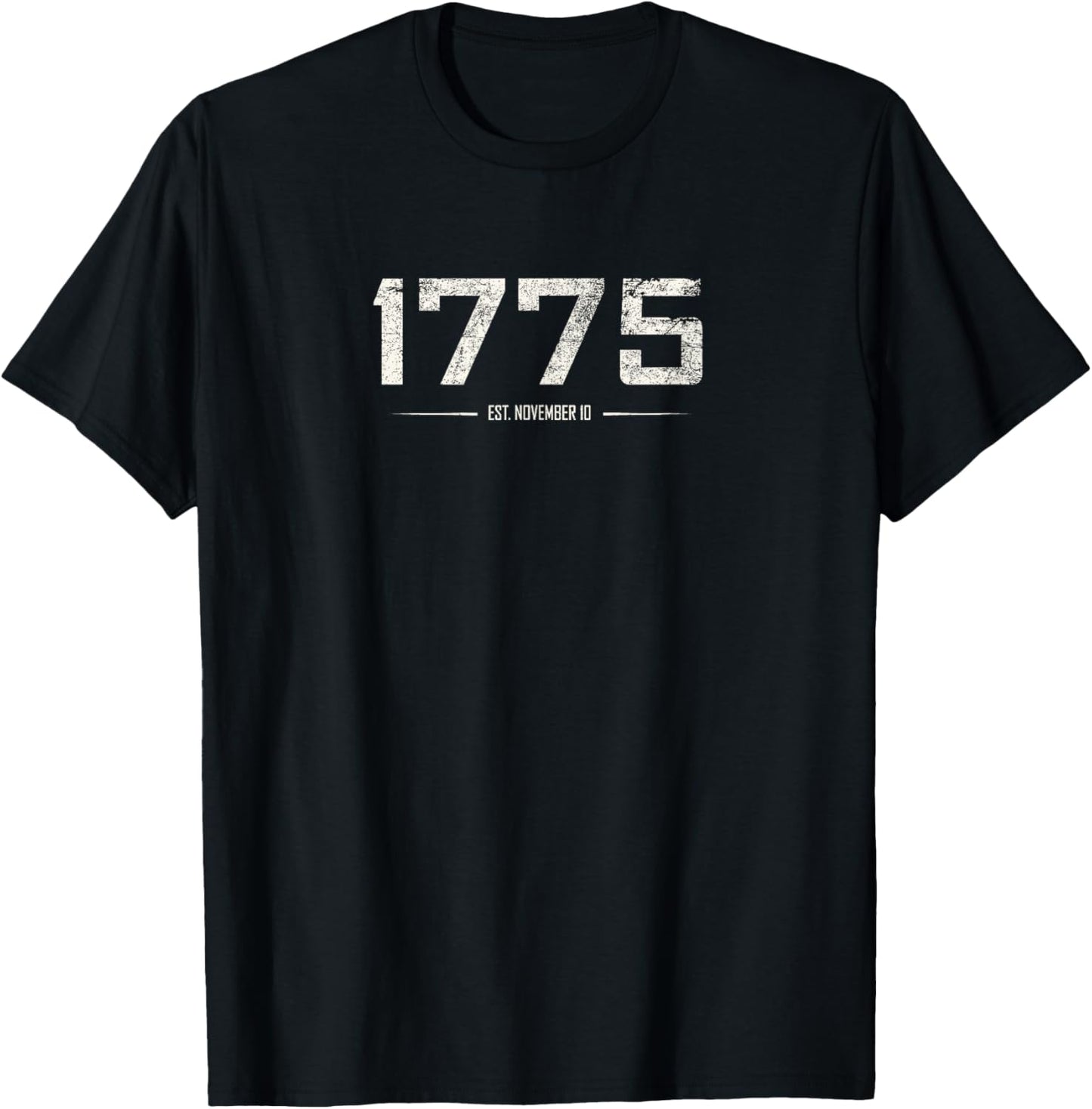 Founded November 10 1775 Military Birthday Vintage White