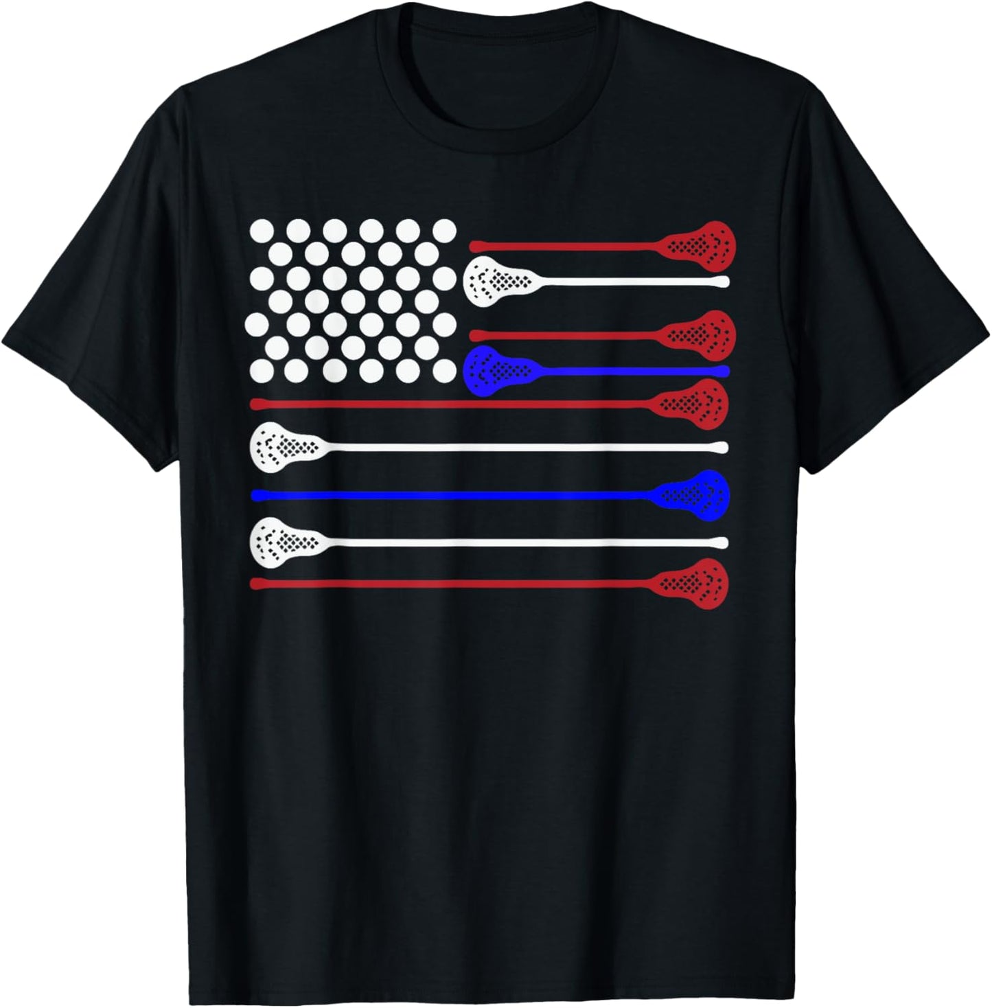 American Flag 4Th July Patriotic Lacrosse Kids Boy Men Women