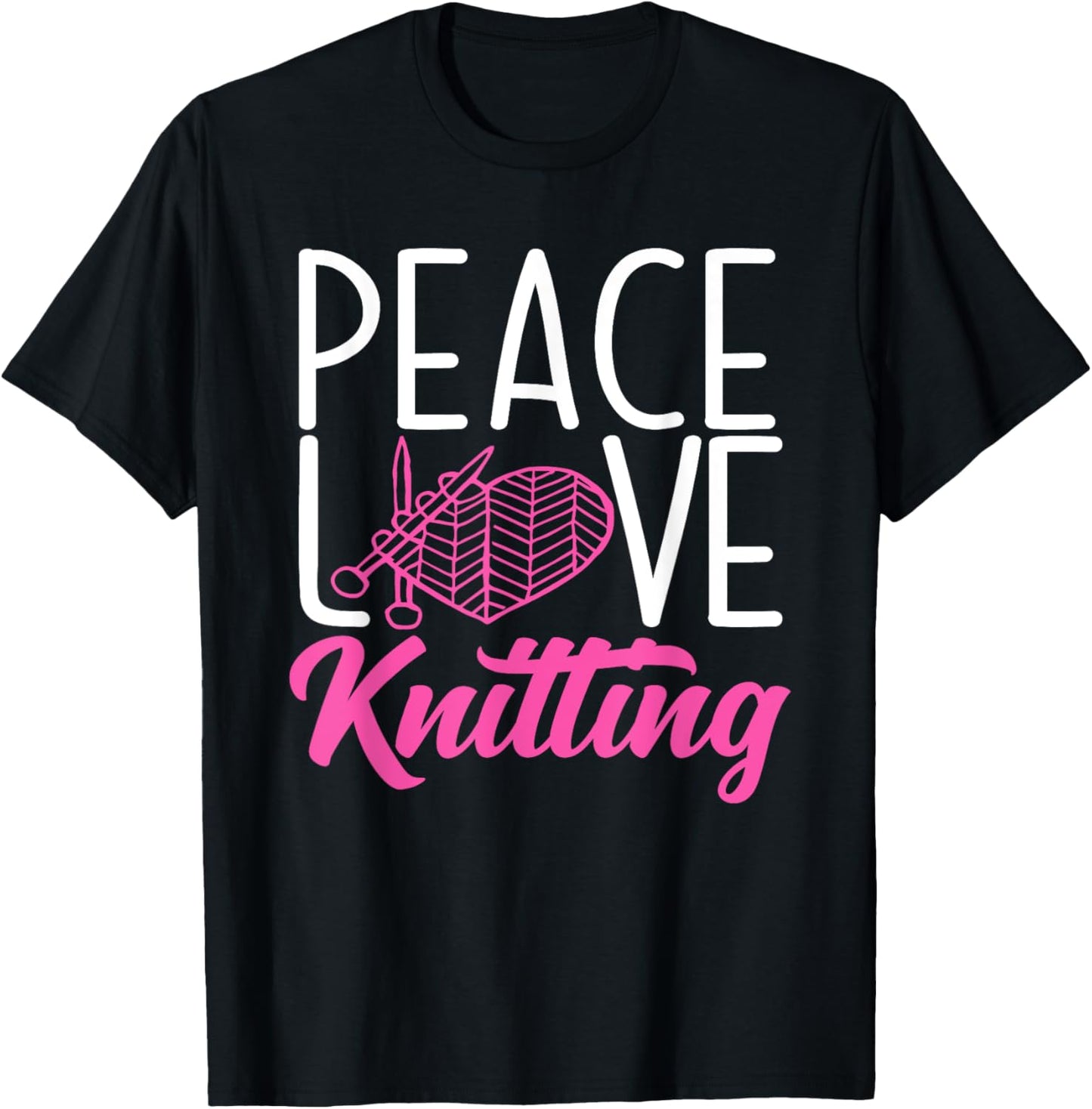 Knitting Peace Love Yarn Needles Hobby Knitter