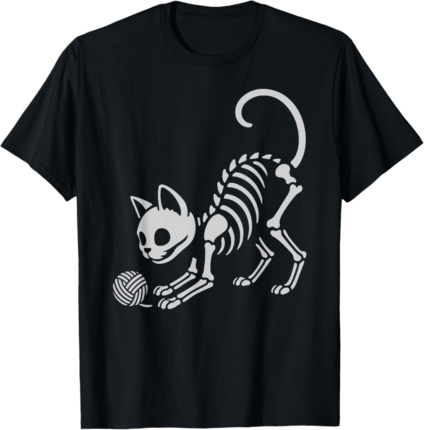 Cute Cat Yarn Skeleton Halloween Mom Dad Kids