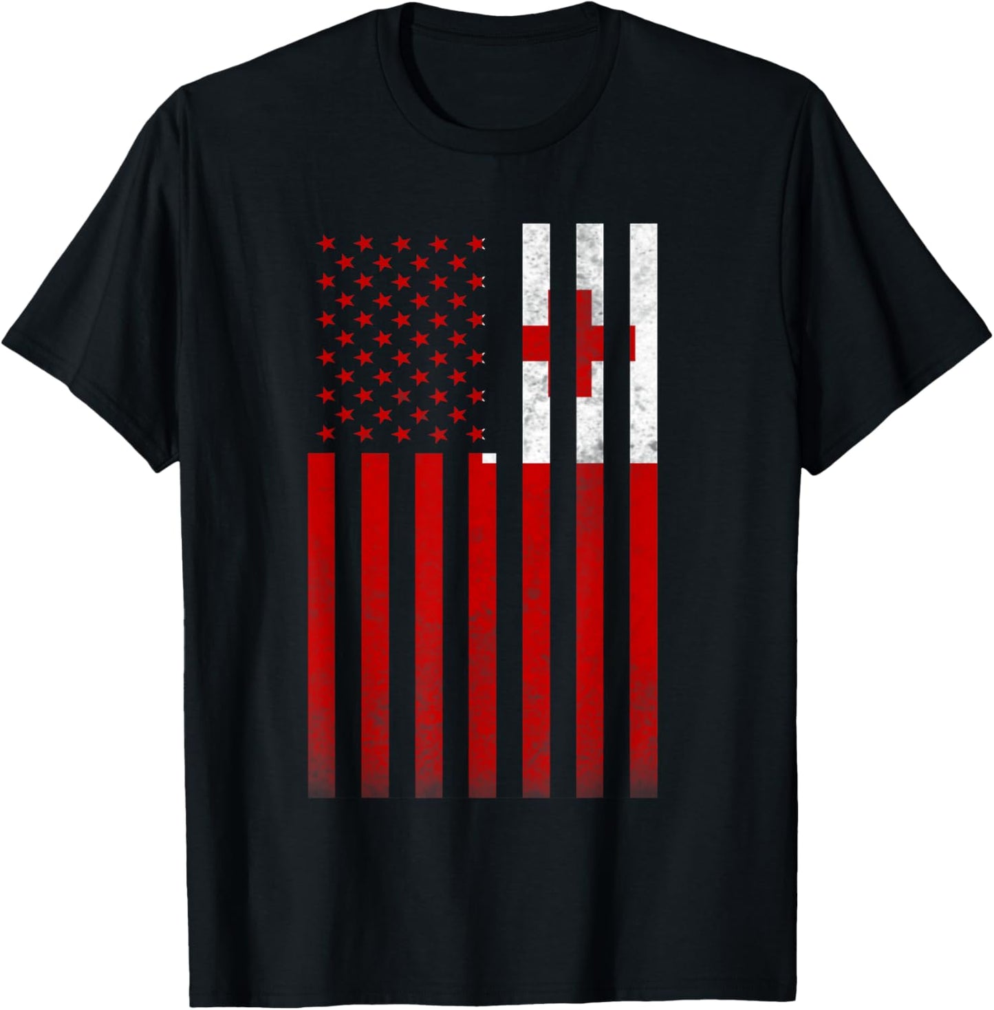 Half Tongan Flag Vintage American Inside Me Usa Gift