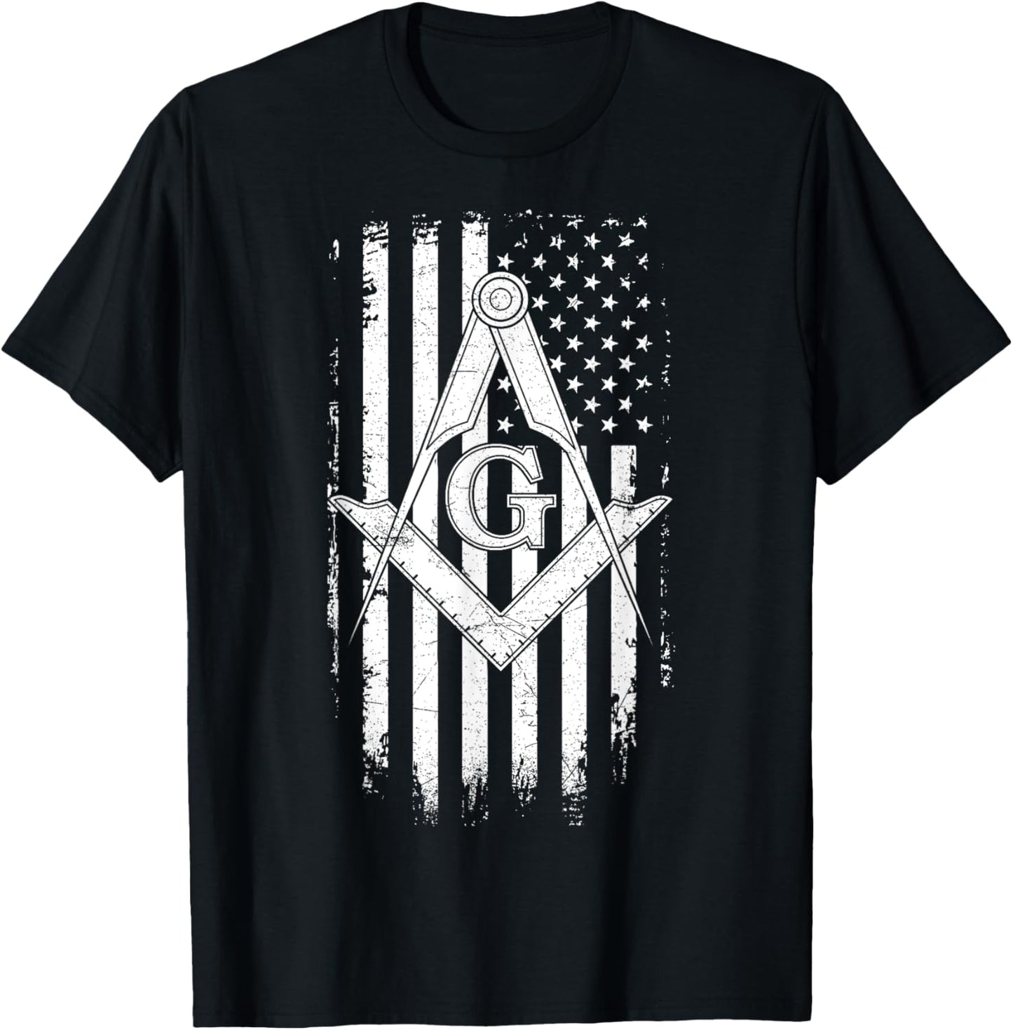 Masonic American Flag Square And Compass Freemason