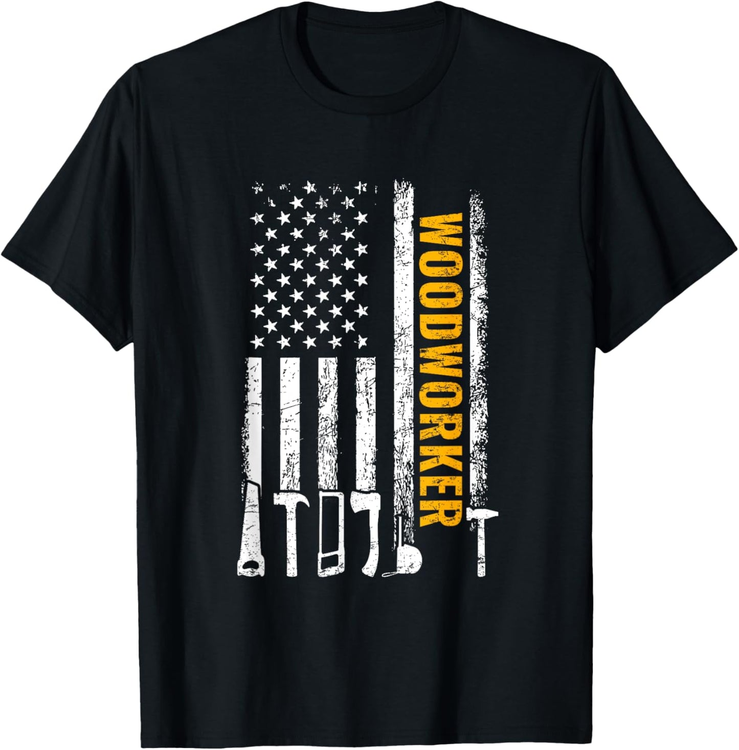 American Flag Woodworker Carpenter Funny Woodworking