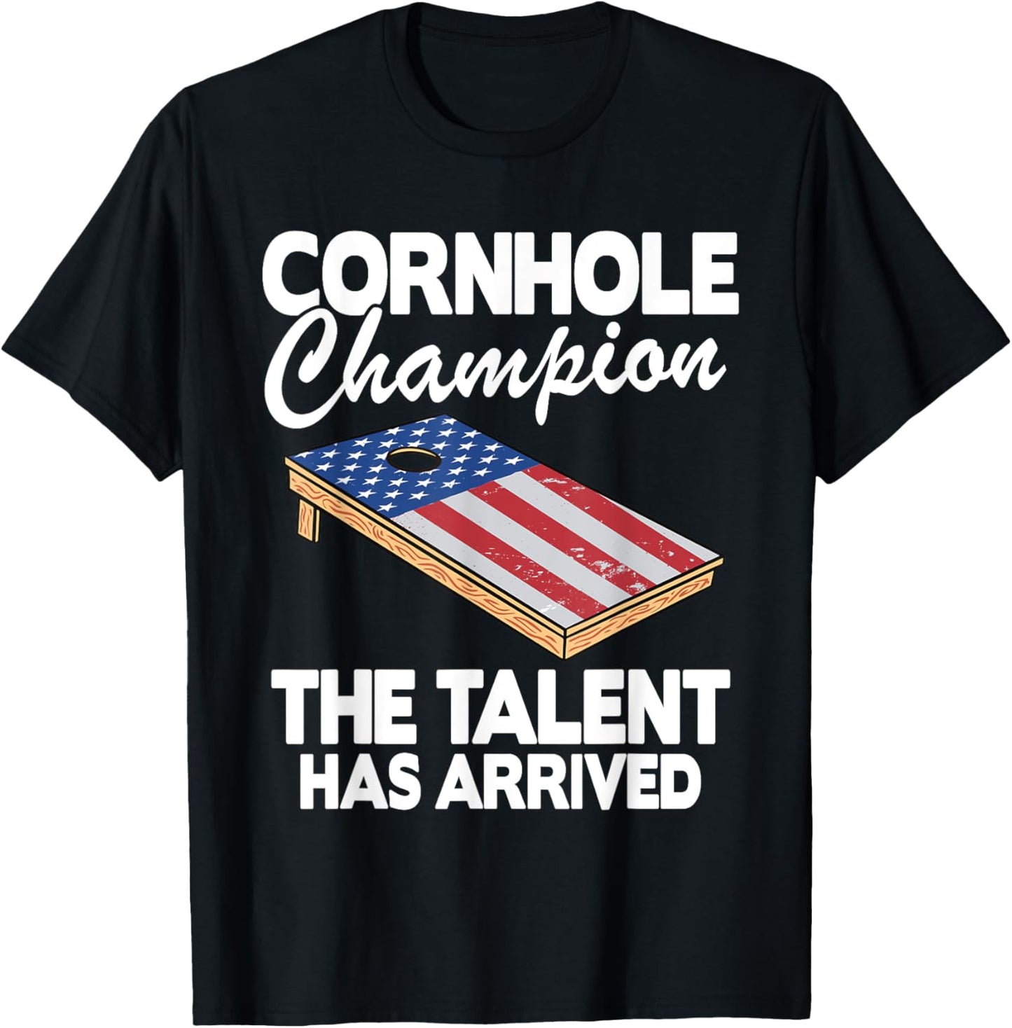 Cornhole Champion American Flag Board Funny Cornhole