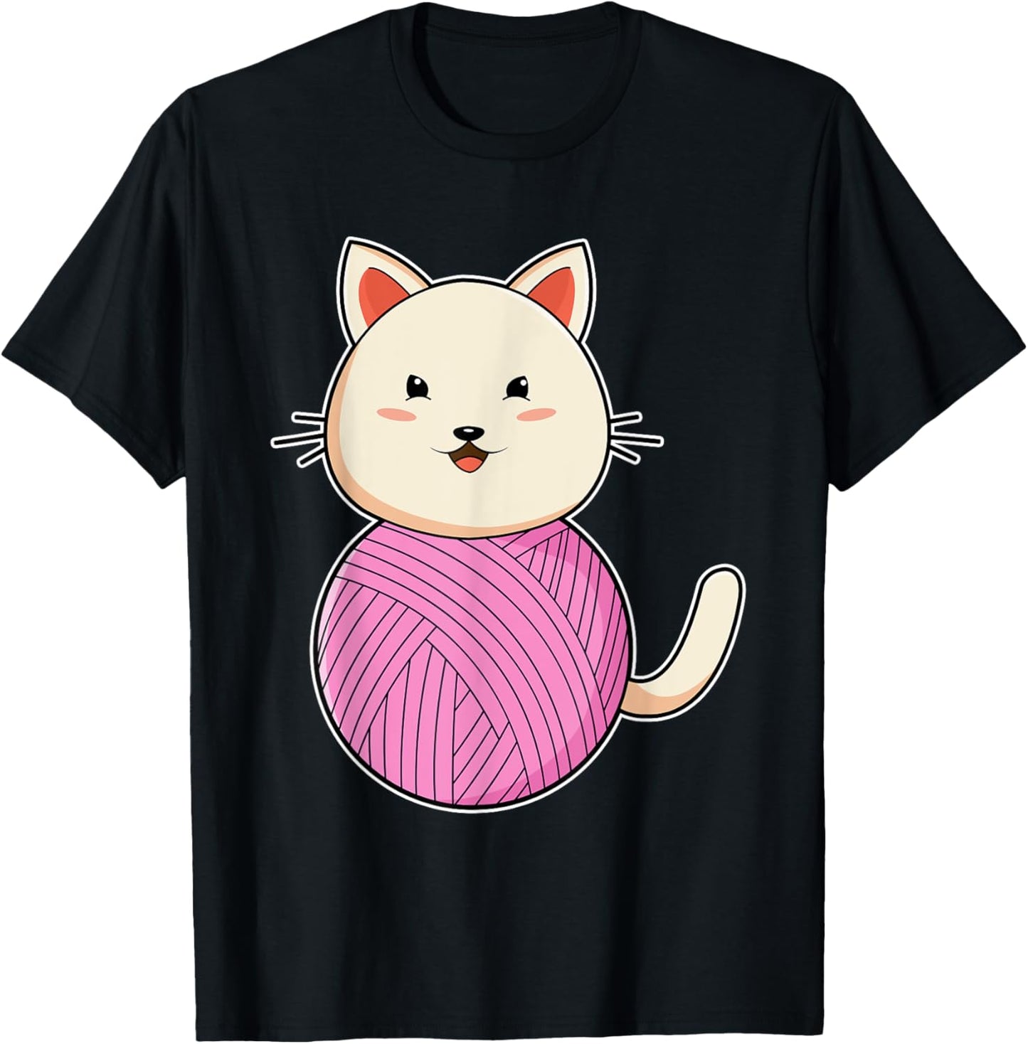 Cat Ball of yarn T-Shirt for Men Women Kids