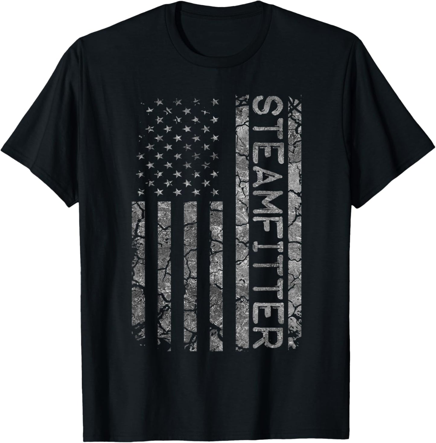 Steamfitter Funny Job Title Worker American Flag Steamfitter
