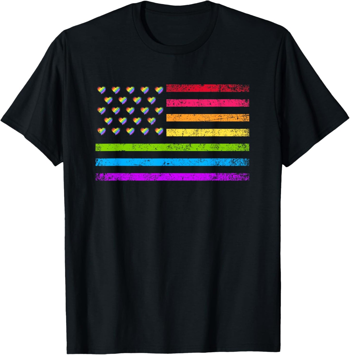 American Flag Rainbow Lgbt Lesbian Gay Pride