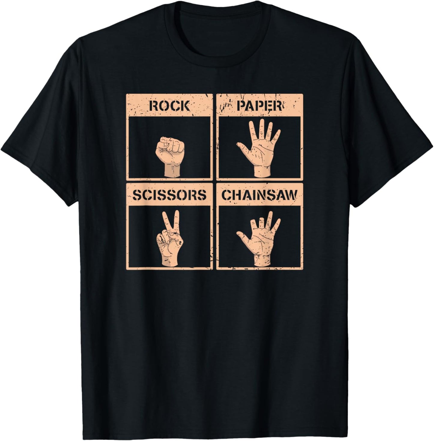 Rock Paper Scissors Chainsaw Funny Missing Finger Injury