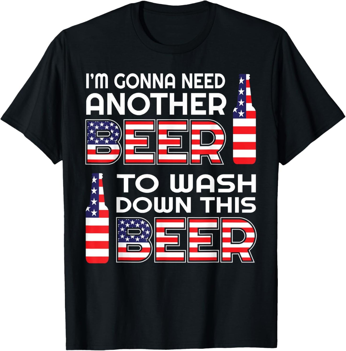 Funny Beer Drinking Usa Flag 4Th Of July T Shirt