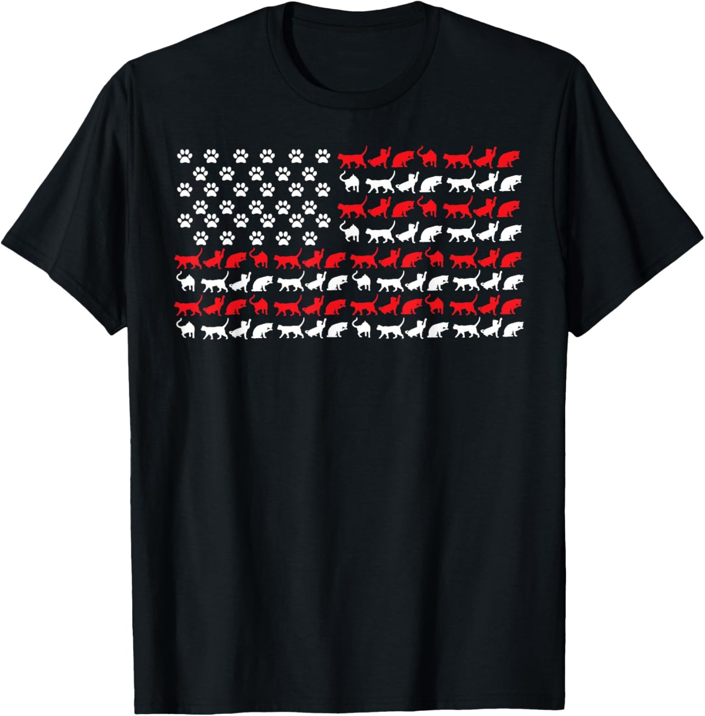 Cat American Flag Usa Paws Patriotic
