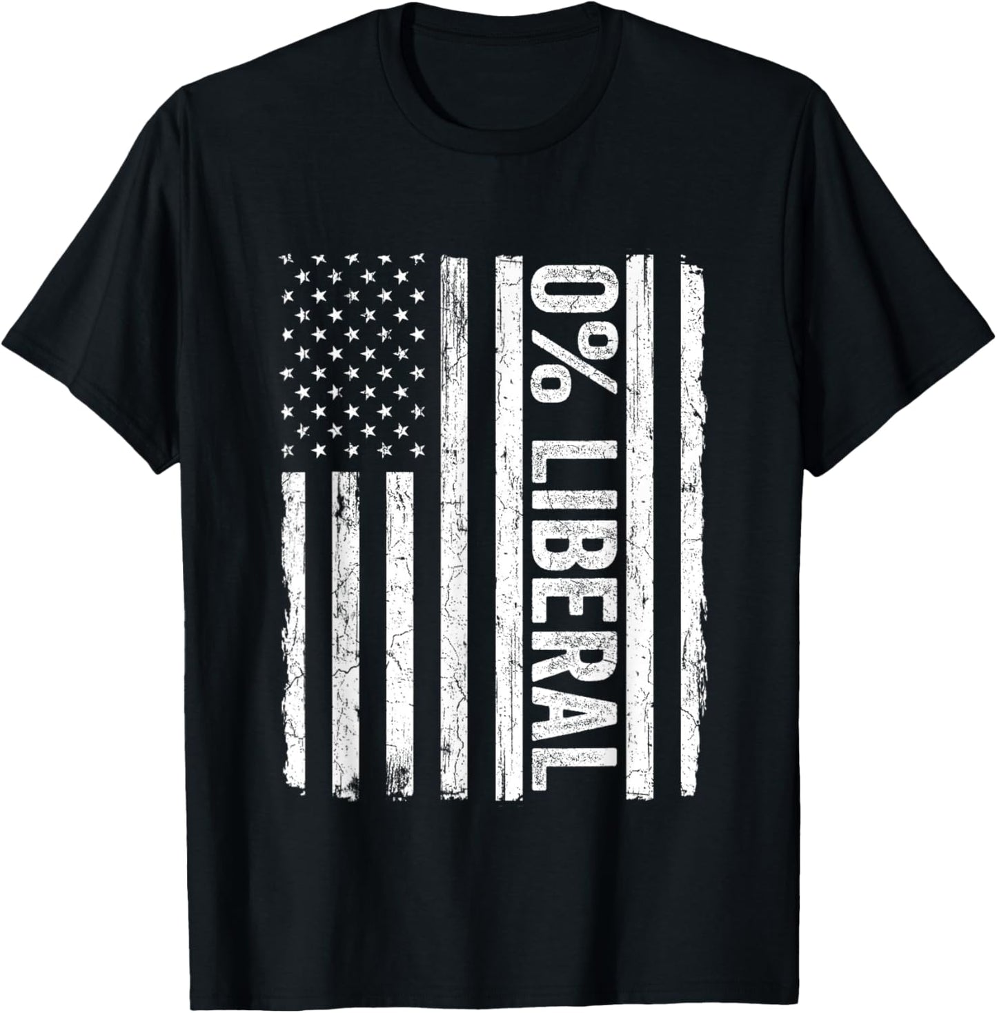 Zero Percent 0 Liberal Vintage Usa Flag Pro Conservative