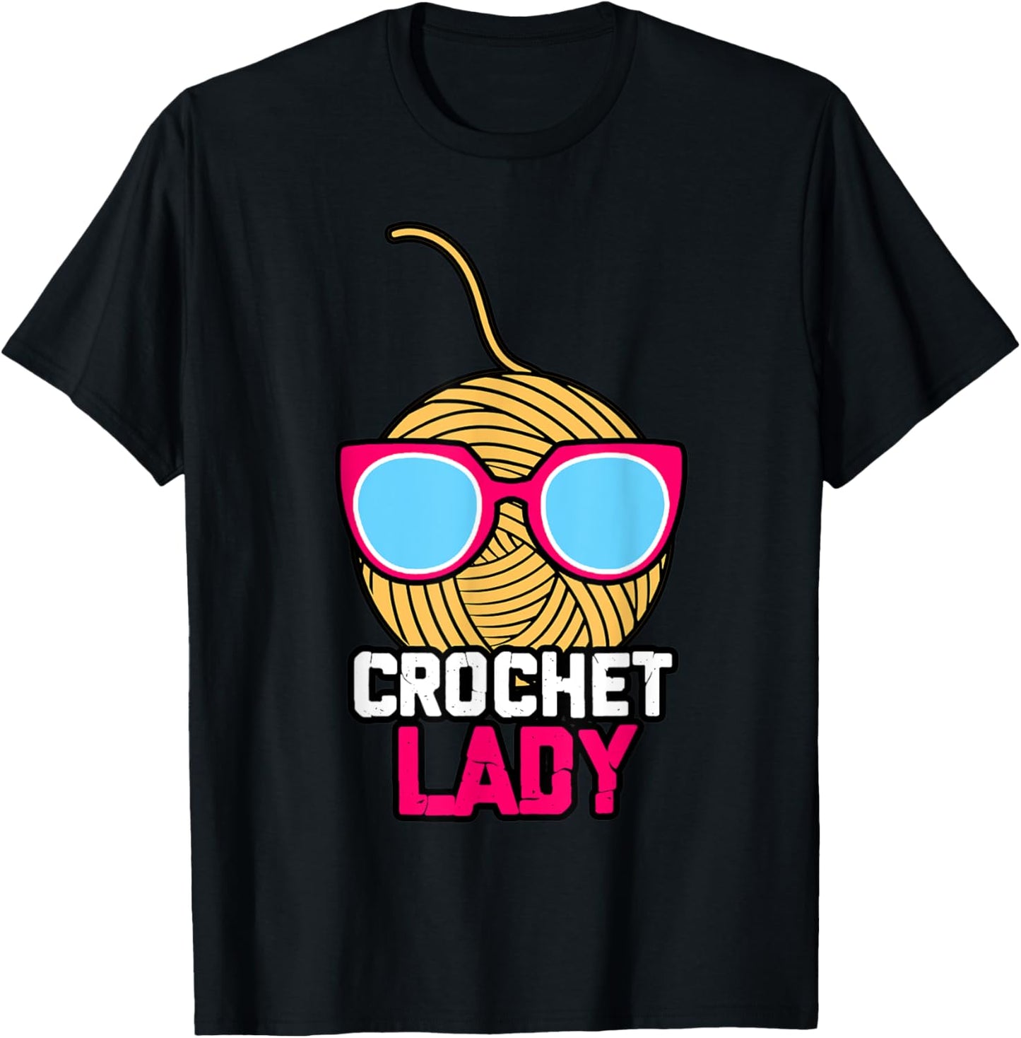 Crochet Lady Funny Grandma Mom Crocheting Yarn Knitting