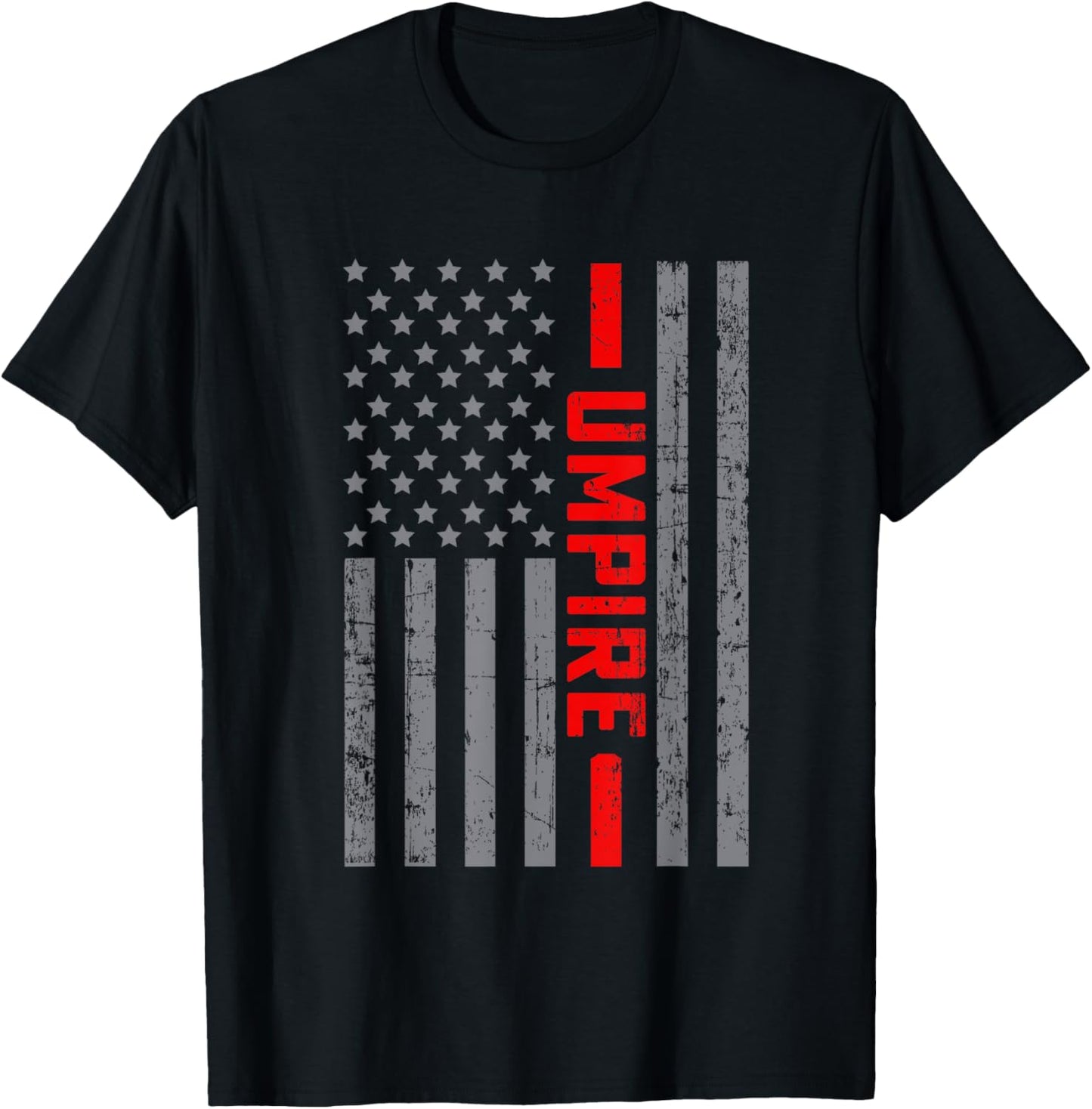 American Flag Umpire Us Flag Vintage Tee For Men Dad
