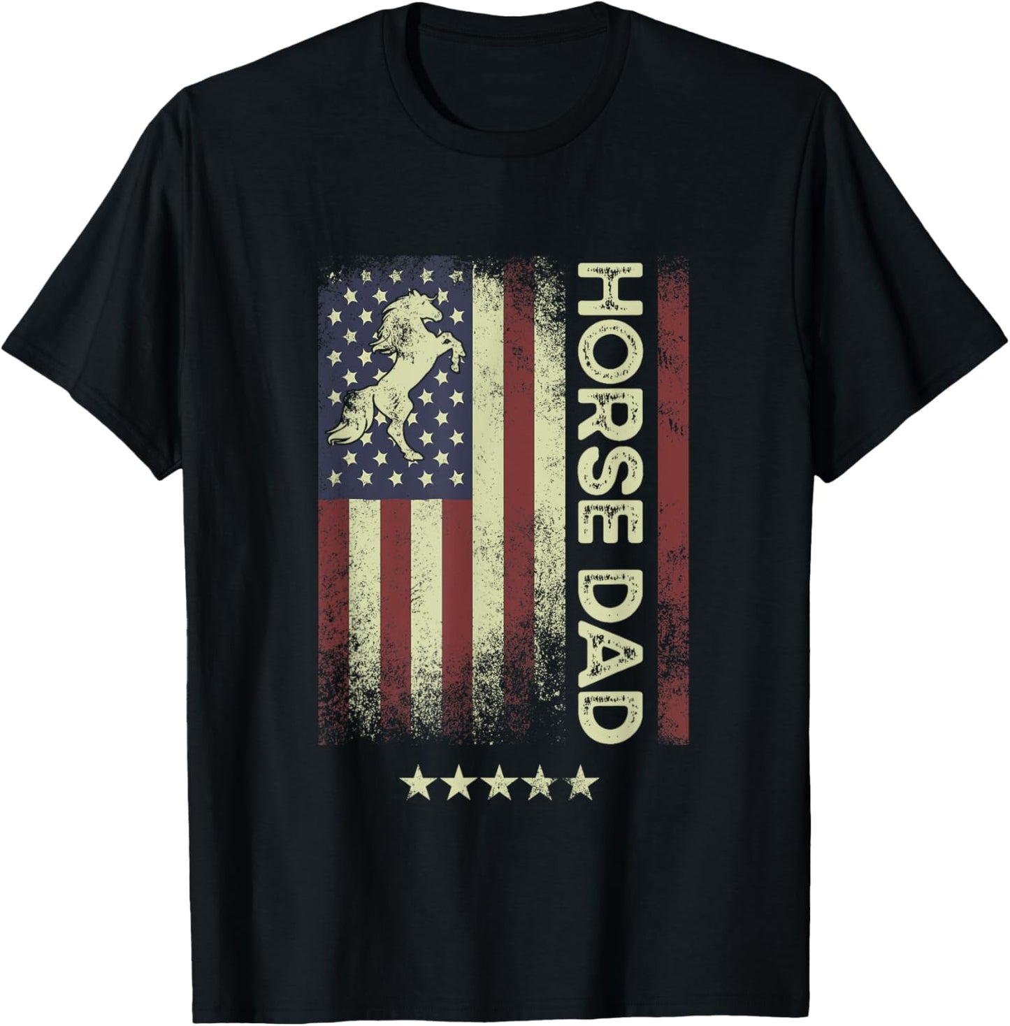 Usa American Flag Horse Dad