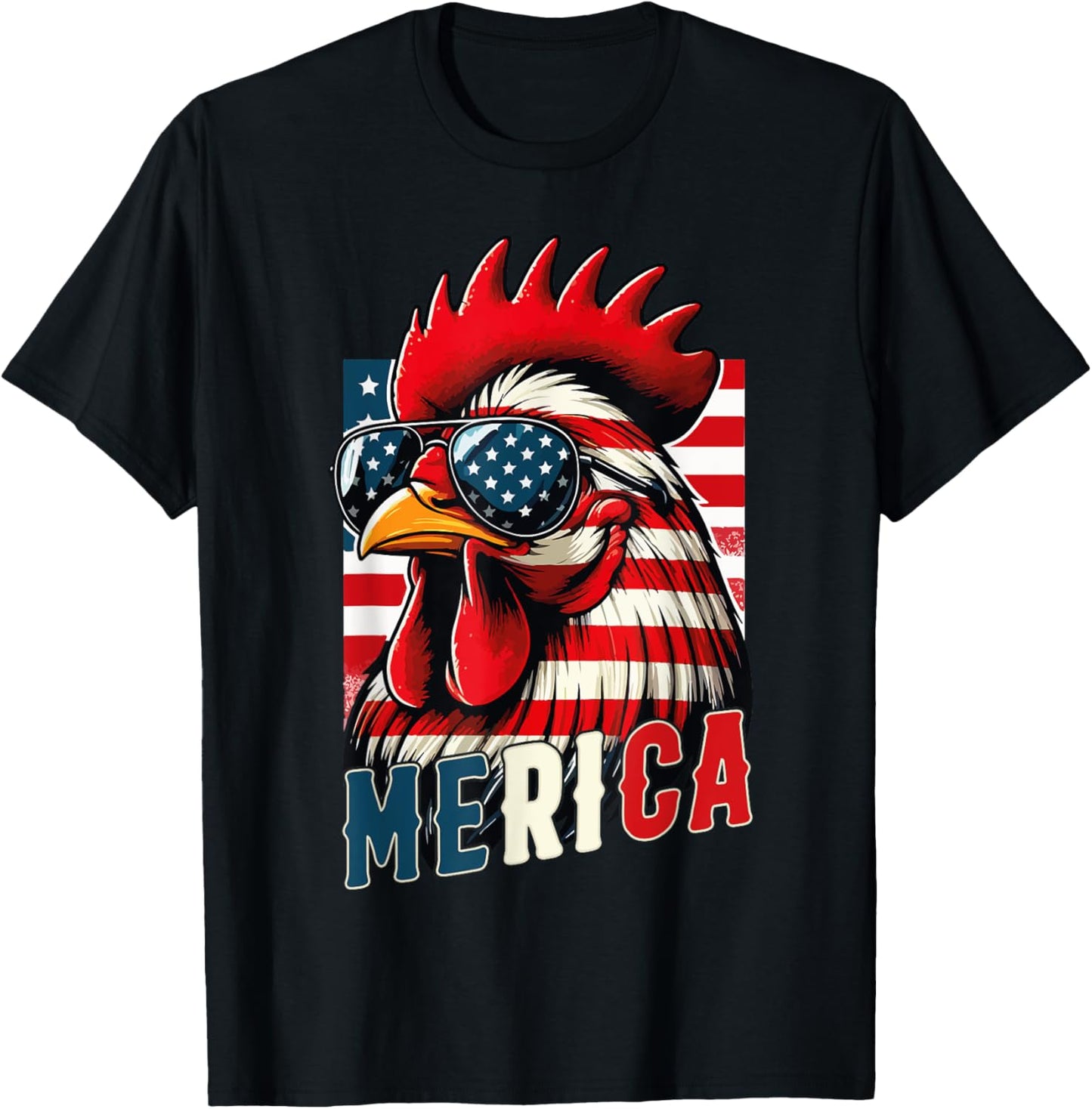 Patriotic Chicken Merica Usa Flag Chicken Lover 4Th Of July