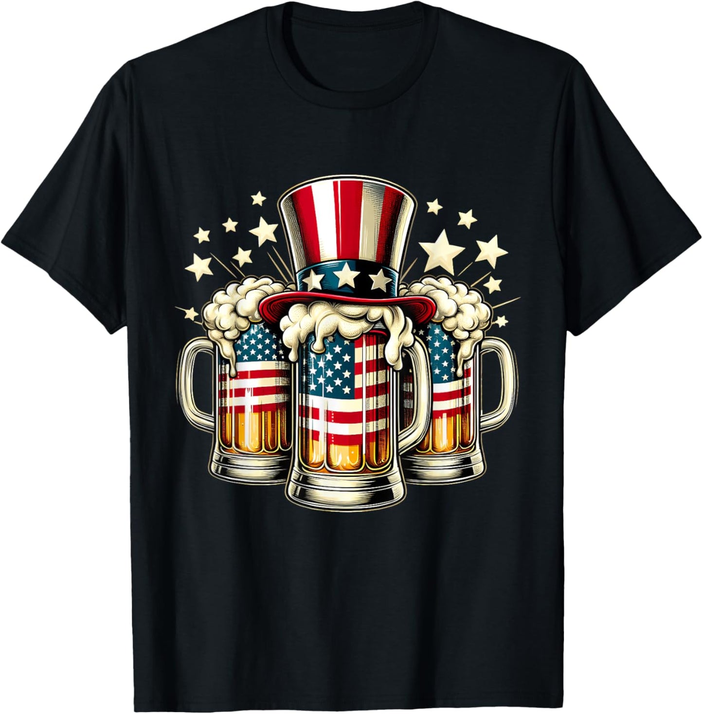 Beer American Flag Usa 4Th Of July Party Drinking Men Women