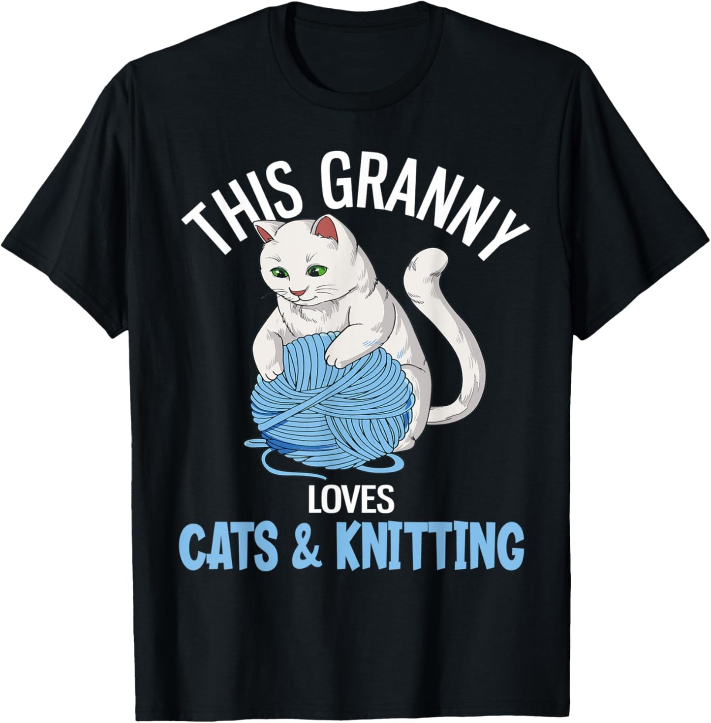 This Granny Loves Cats & Knitting Funny Yarn & Cat Lover