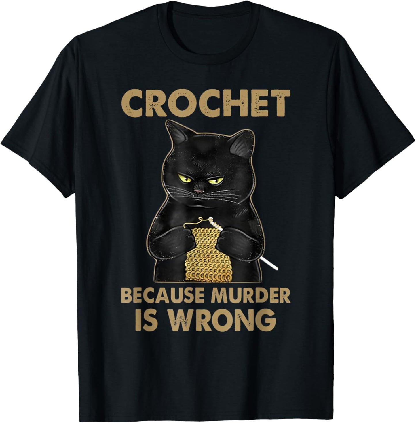 Crochet Because Murder Is Wrong - Crochet Black Cat Yarn