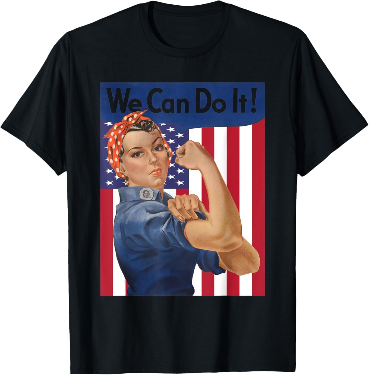 We Can Do It Rosie The Riveter Feminist Usa Flag Rosey Rosy