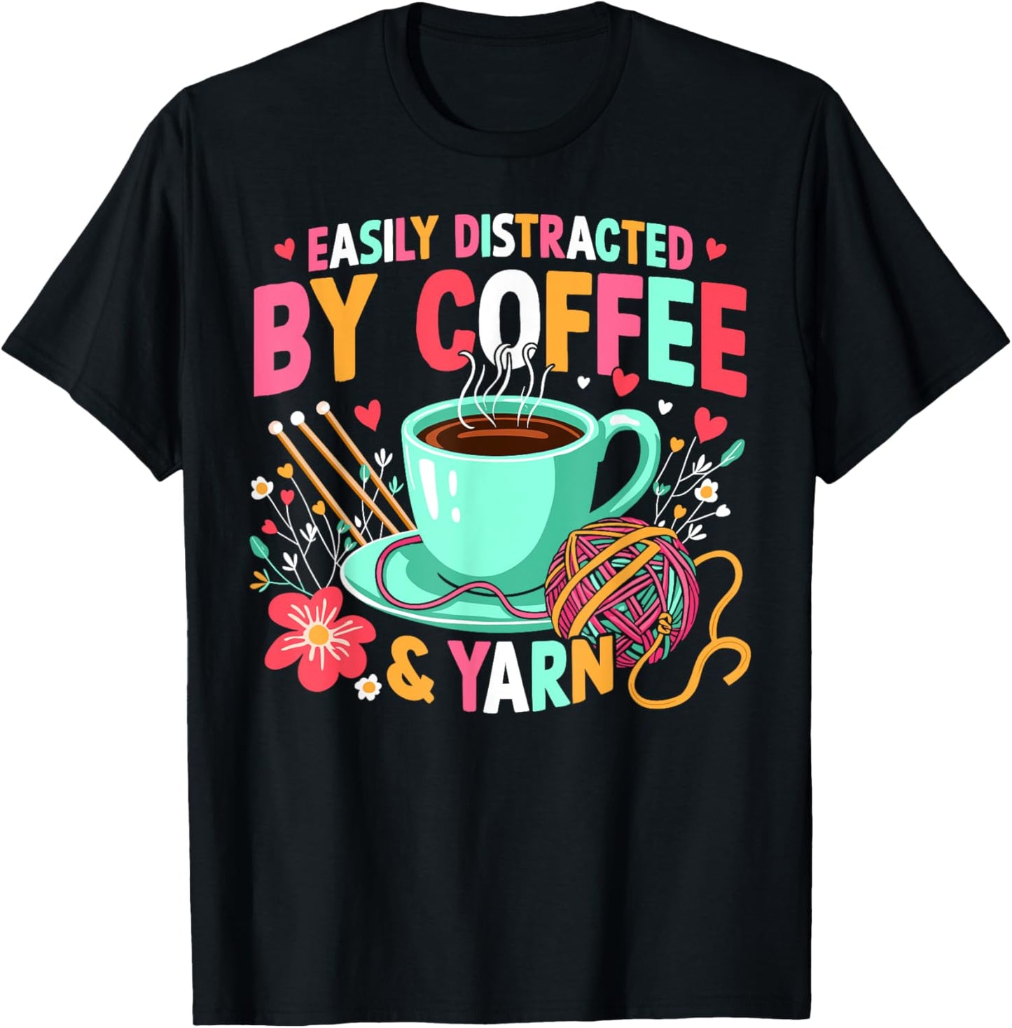 Easily distracted by Coffee and yarn crochet coffee women