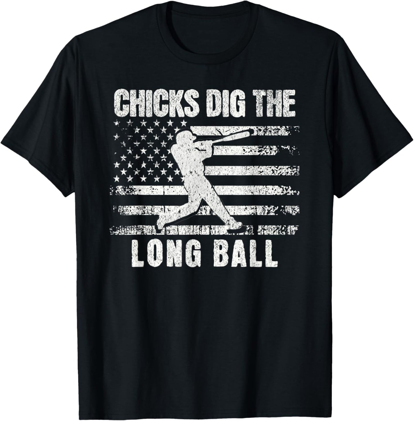 Funny Baseball Chicks Dig The Long Ball Usa Flag