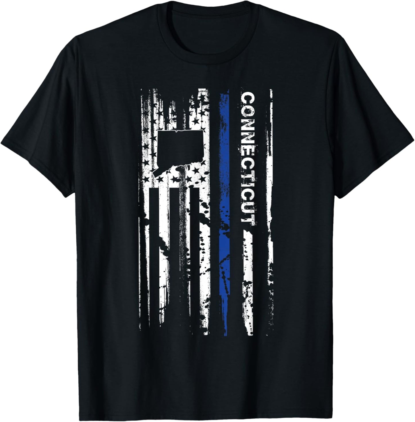 Connecticut Cop Thin Blue Line Leo Police American Flag