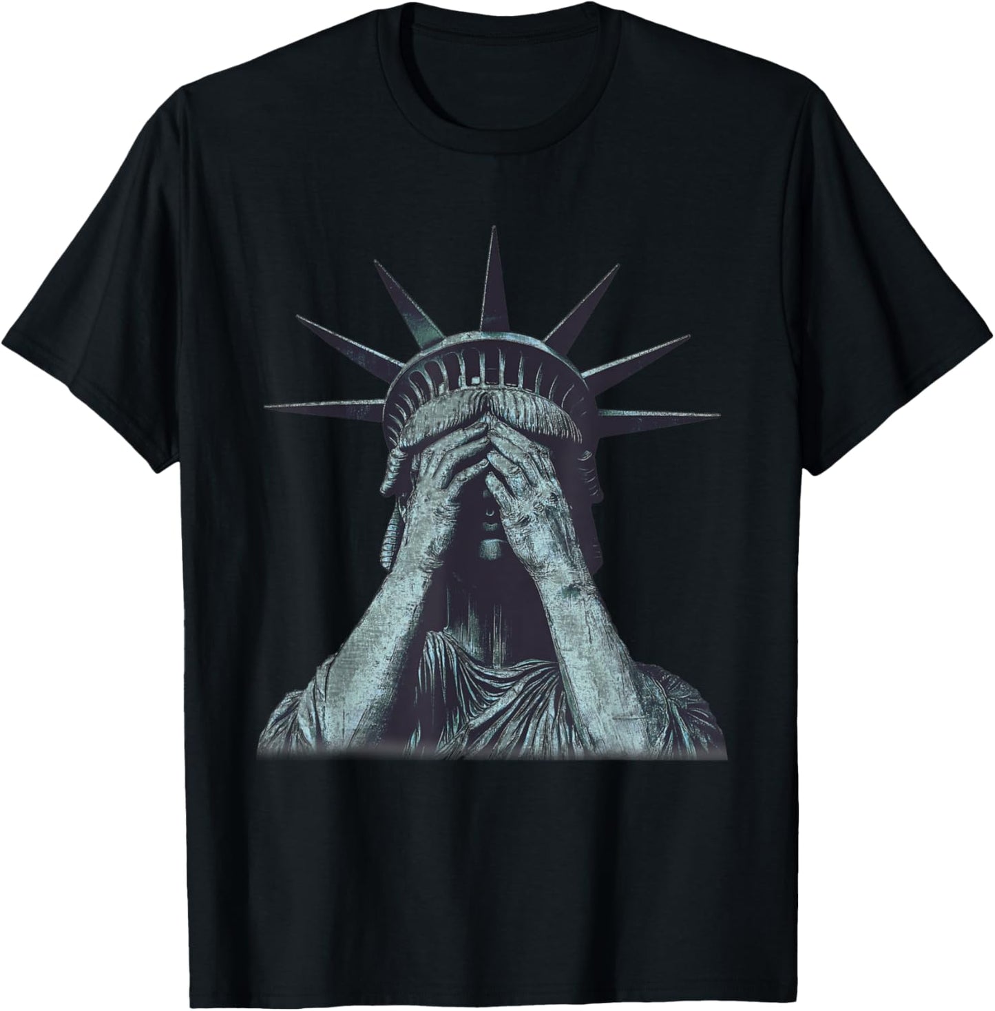Statue Of Liberty Weeping Distressed Cry America Statue Usa