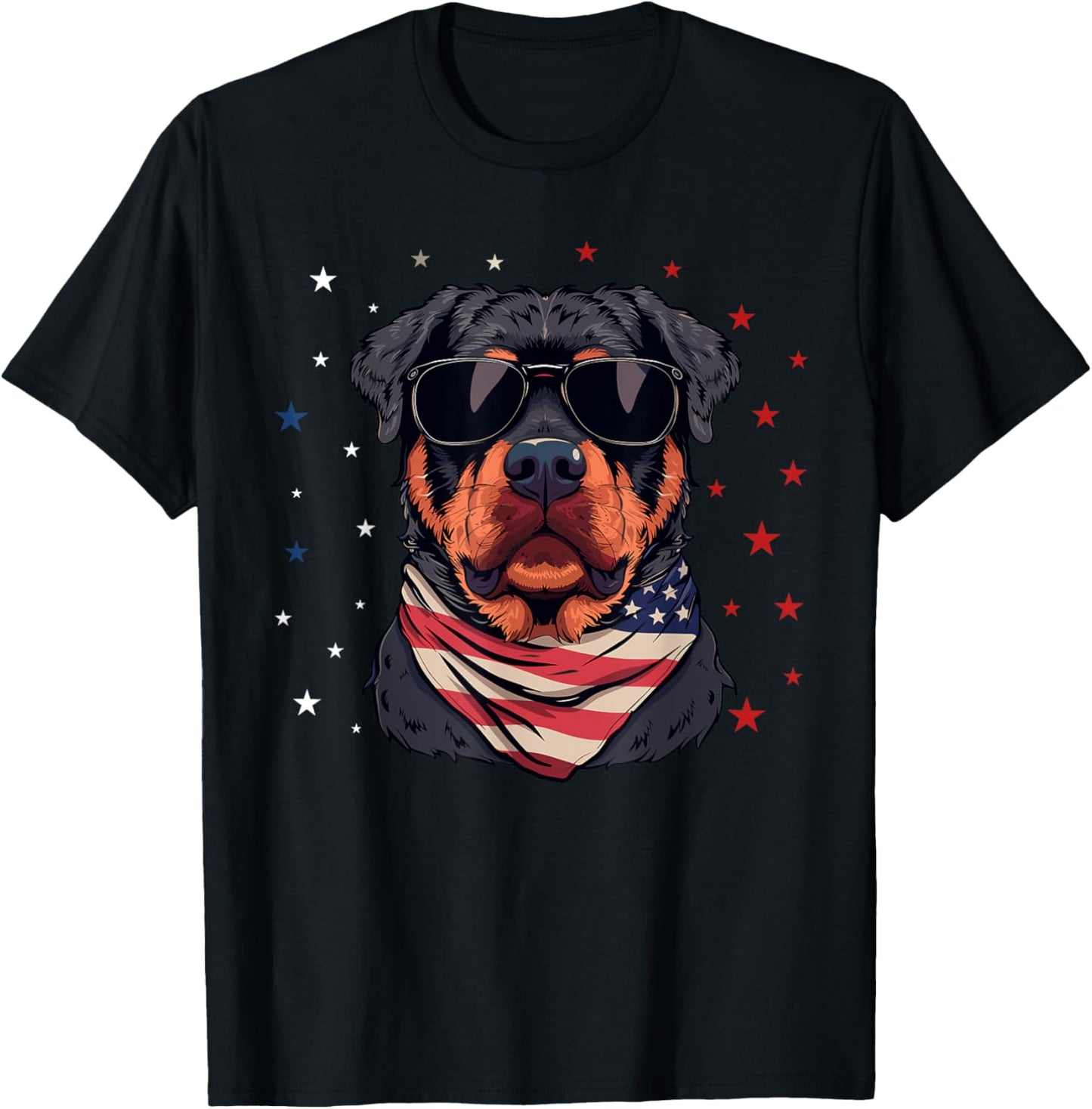 Patriotic American Rottweiler Usa Flag Dog 4Th Of July
