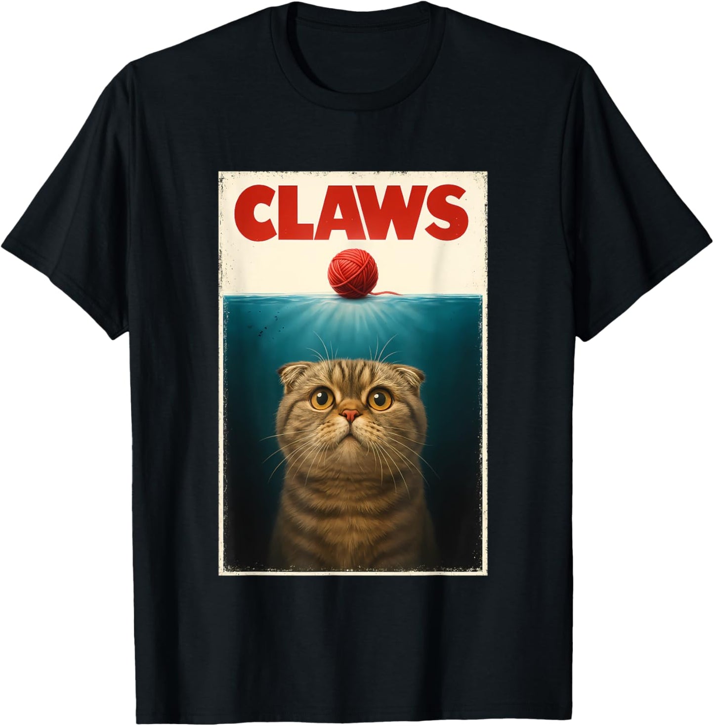 Funny Scottish Fold Cat CLAWS Yarn Ball Top Kitten